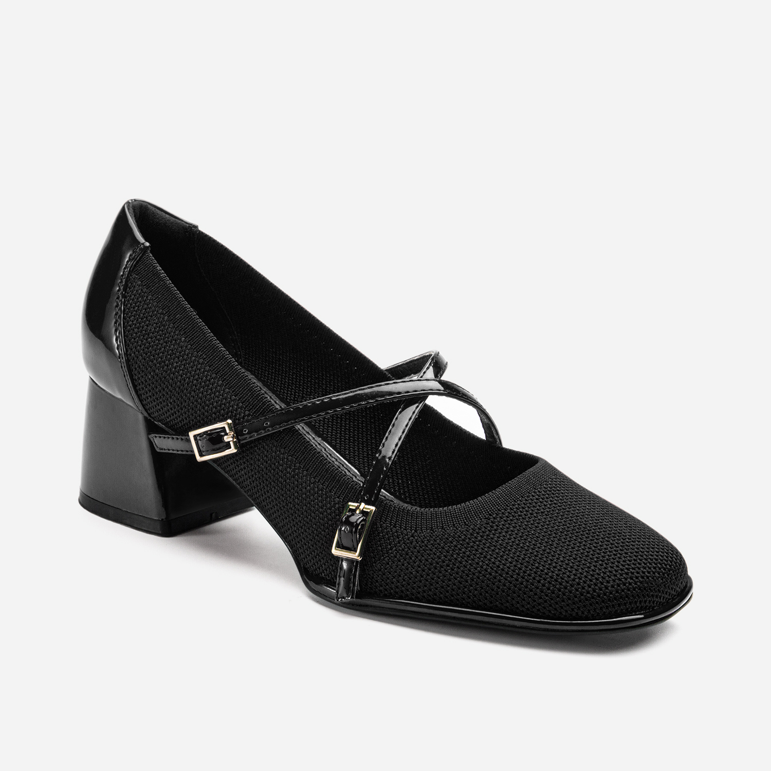 MOUSSE FIT Commute Square Toe Heeled Mary Janes
