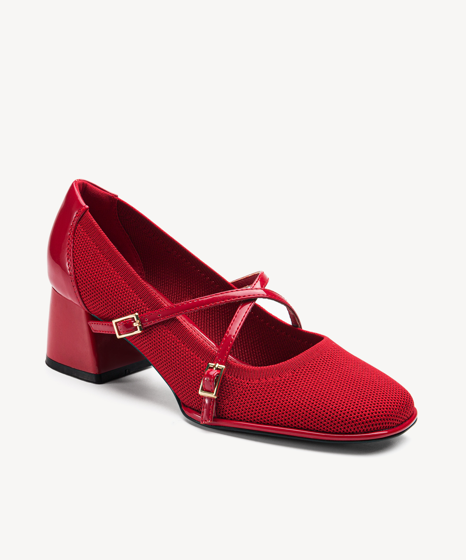 MOUSSE FIT Commute Square Toe Heeled Mary Janes