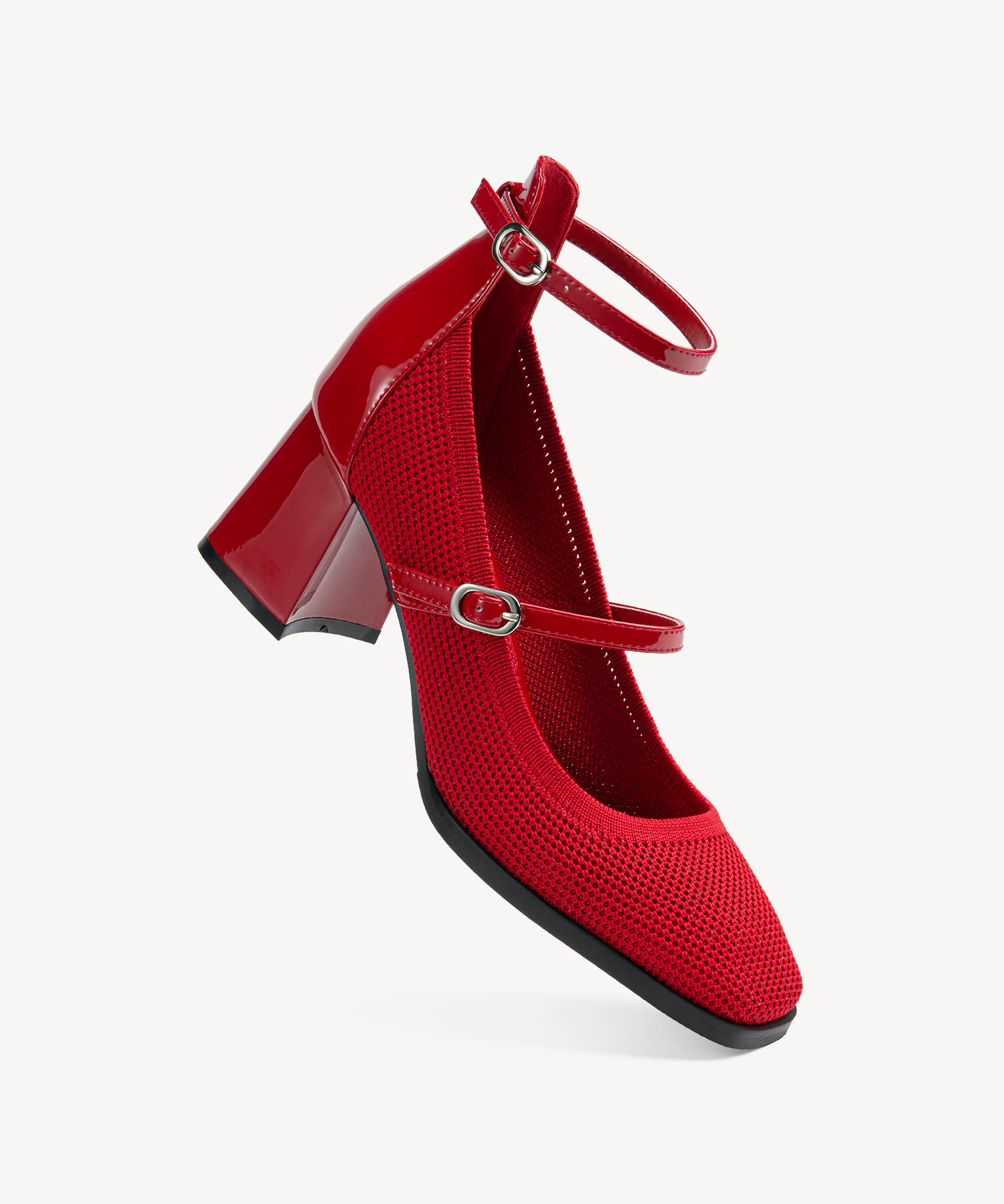 MOUSSE FIT Ankle Strap Square Toe Mary Jane