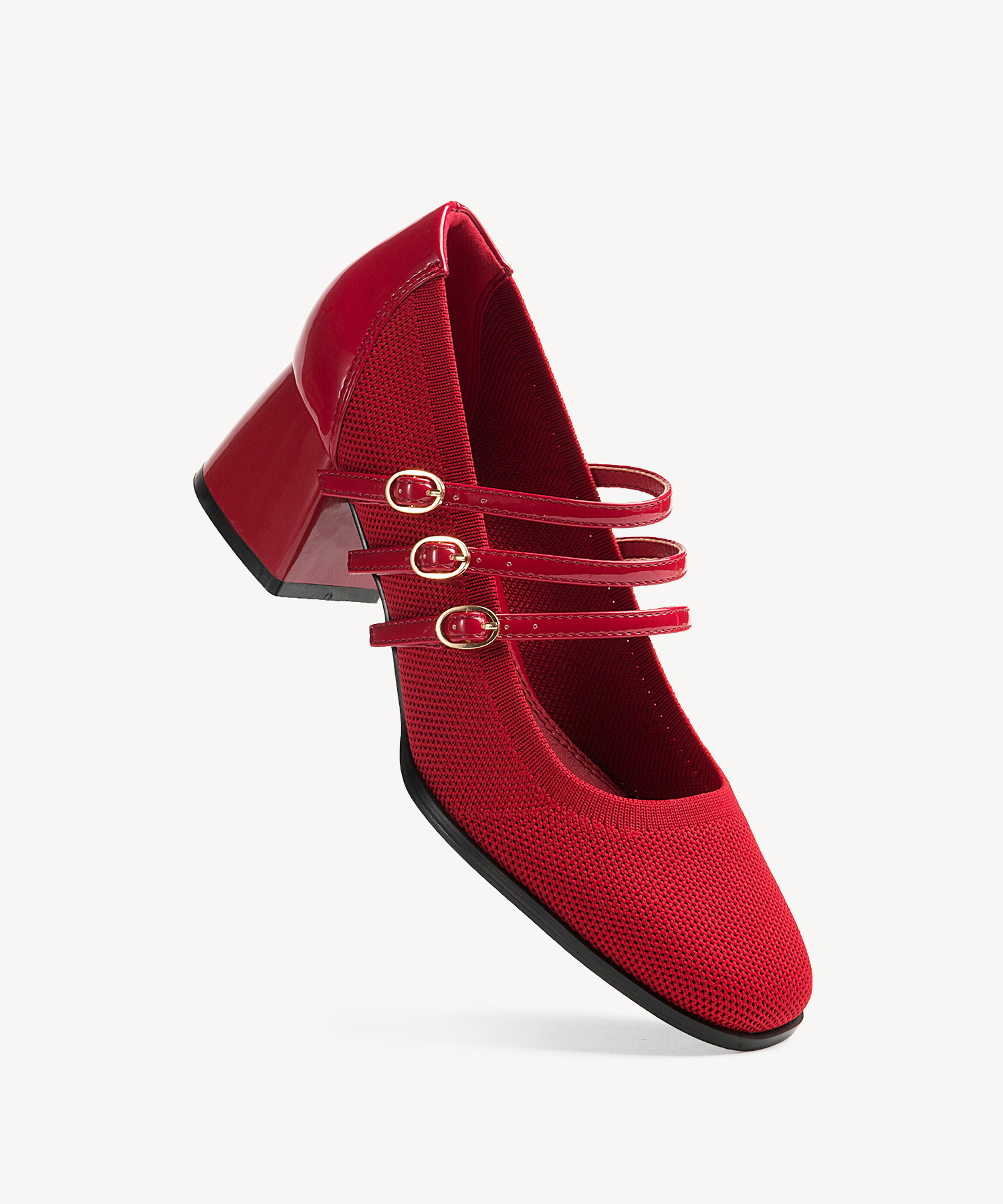 MOUSSE FIT Commute Square Toe Heeled Mary Janes