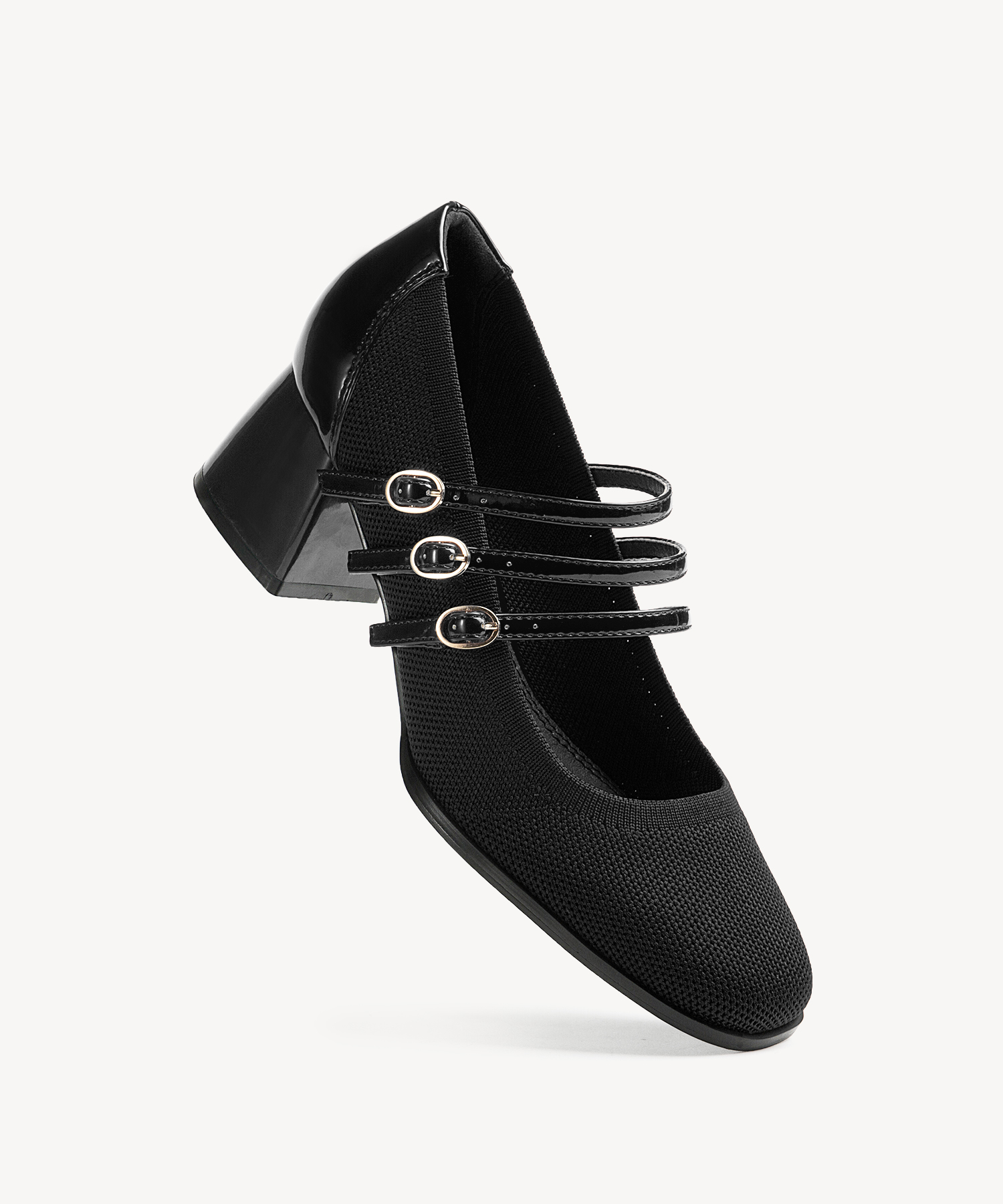 MOUSSE FIT Commute Square Toe Heeled Mary Janes