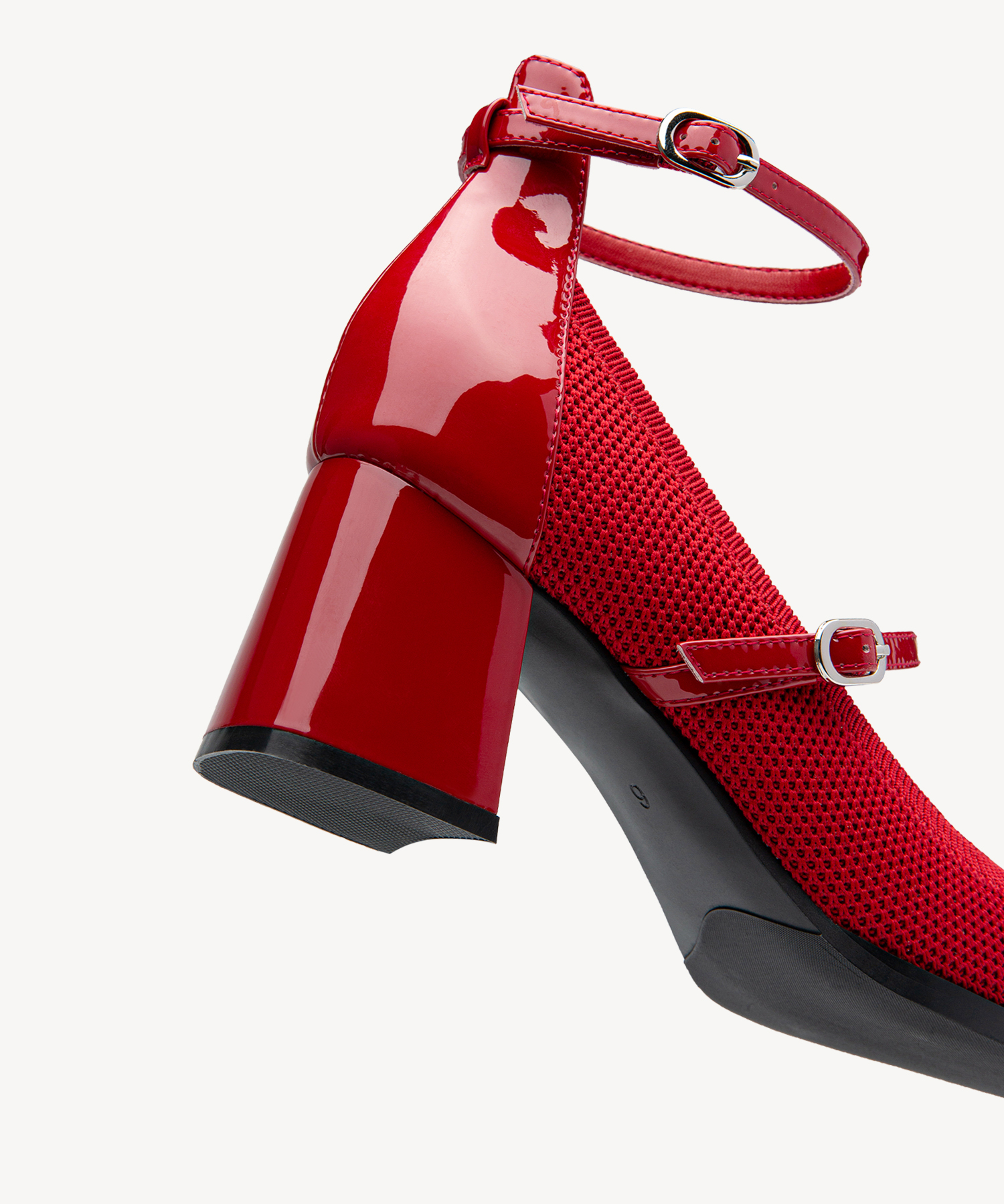 MOUSSE FIT Ankle Strap Square Toe Mary Jane