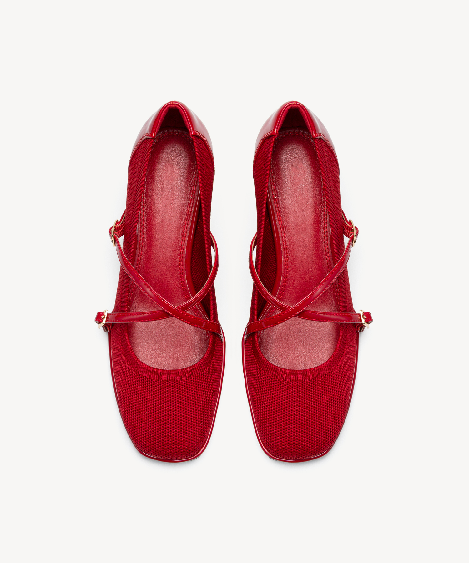 MOUSSE FIT Commute Square Toe Heeled Mary Janes