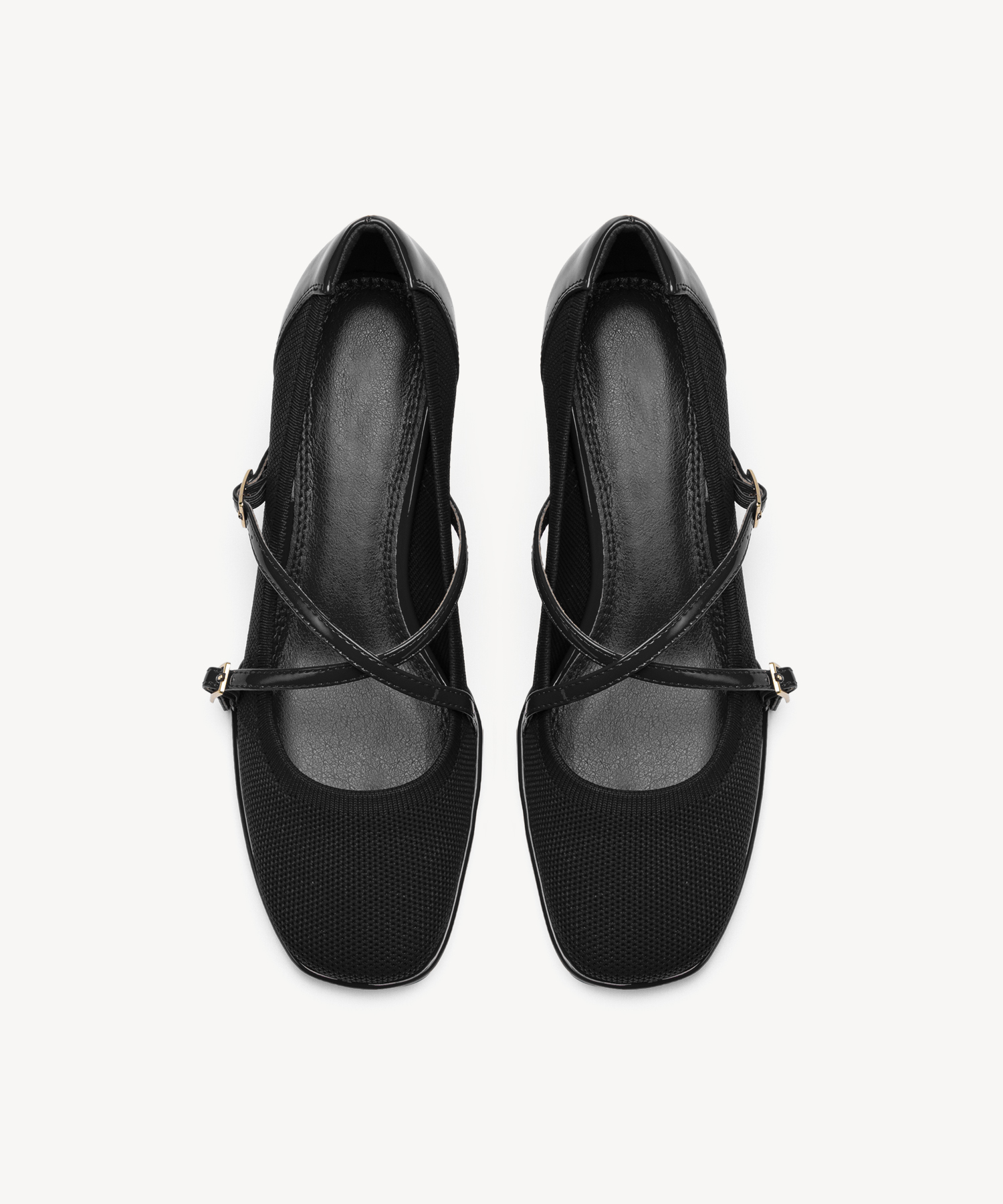 MOUSSE FIT Commute Square Toe Heeled Mary Janes