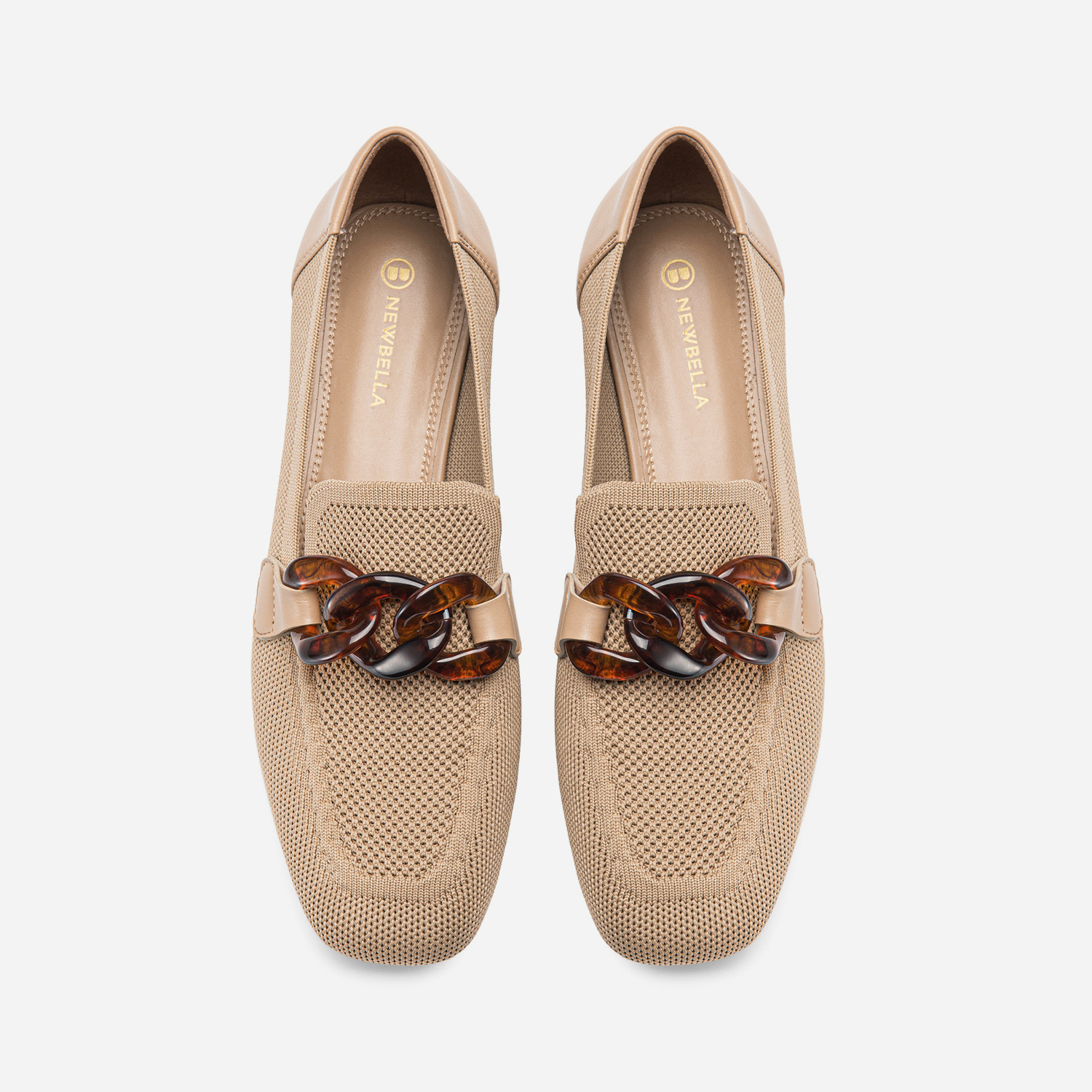 MOUSSE FIT Commute Square Toe Flat Loafers