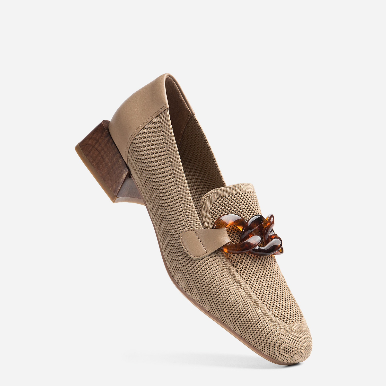 MOUSSE FIT Commute Square Toe Flat Loafers