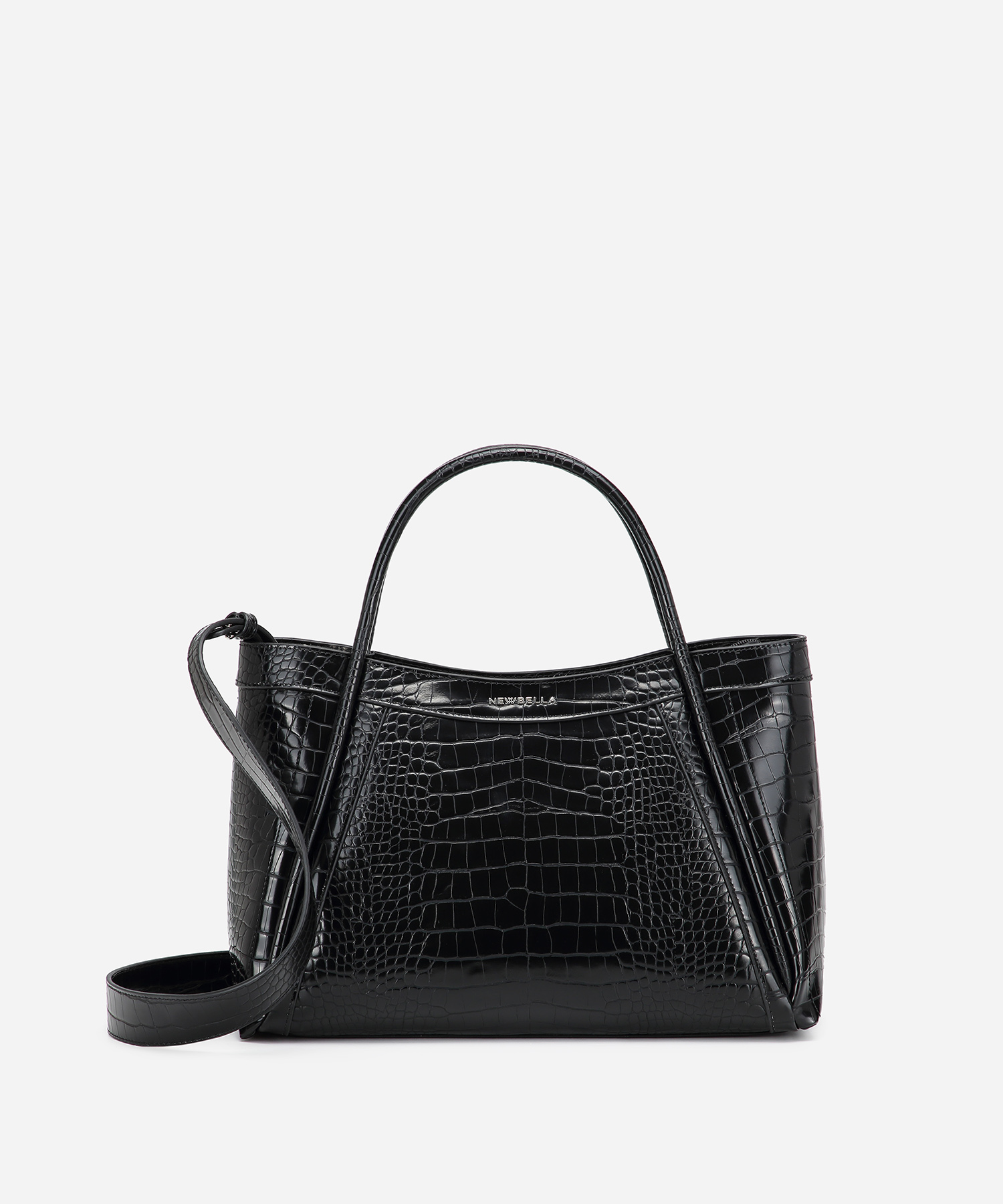 Kelly M Plus Size 2 PCS Set Crocodile Print Top Handle Bag