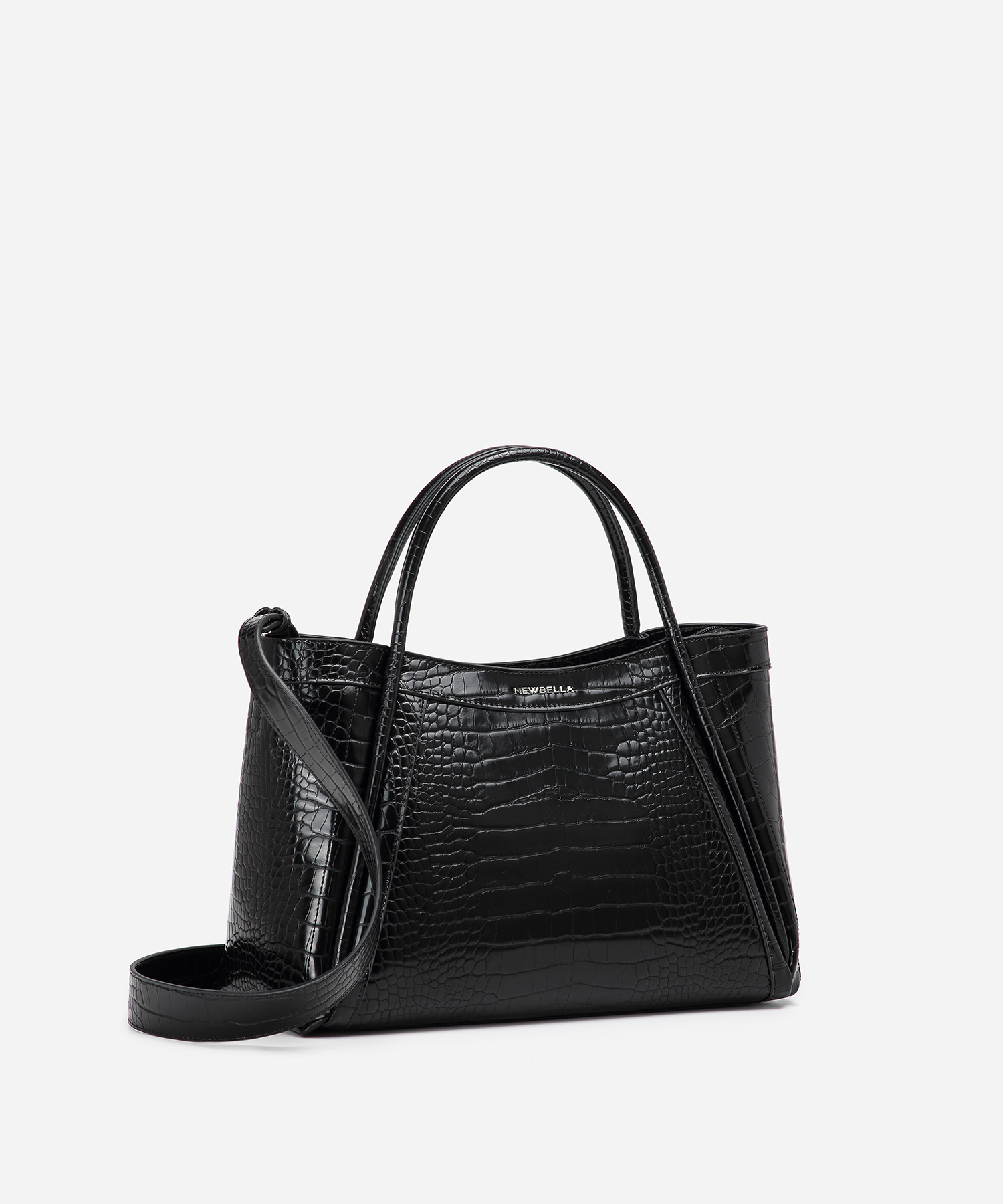 Kelly M Plus Size 2 PCS Set Crocodile Print Top Handle Bag