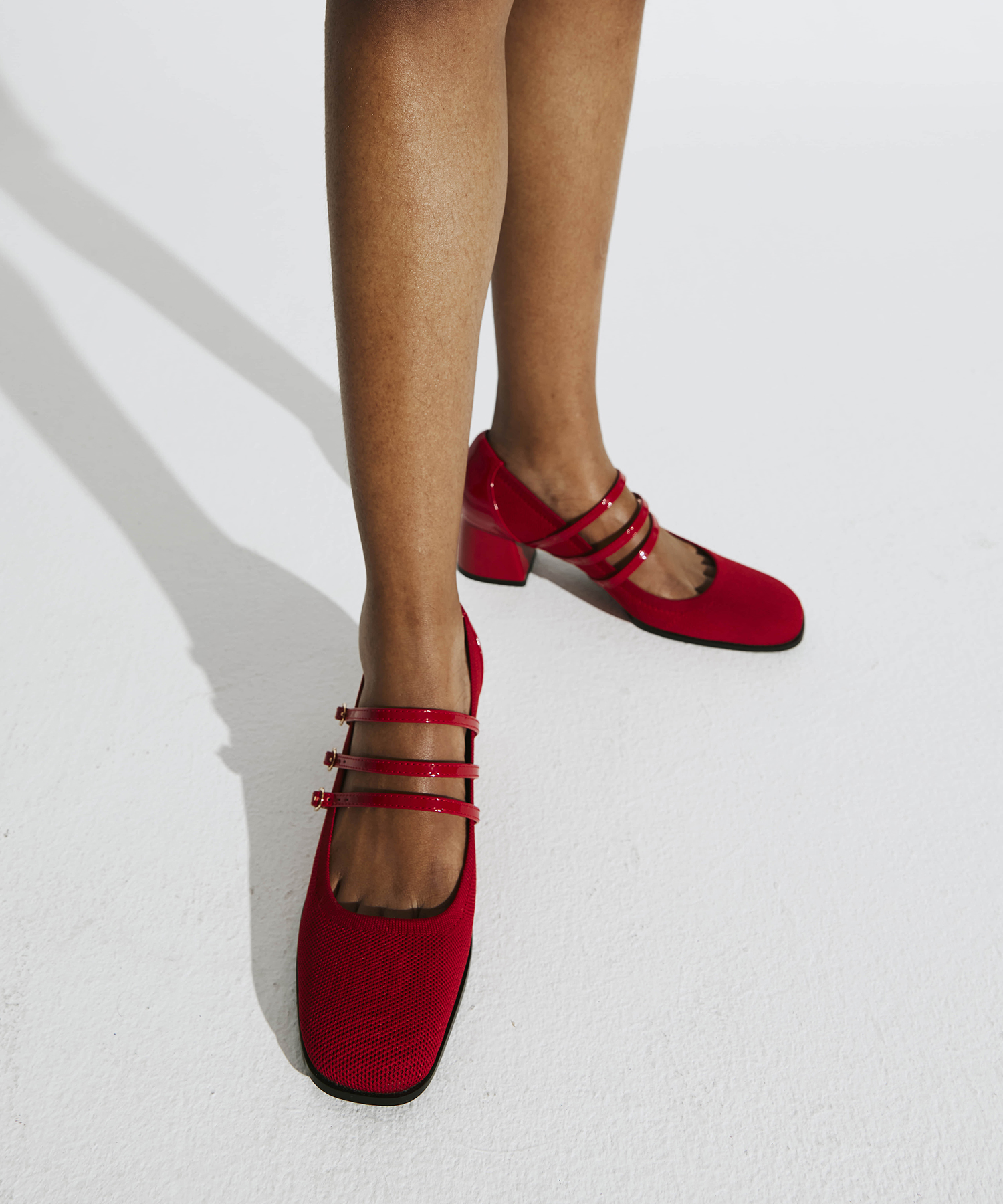 MOUSSE FIT Commute Square Toe Heeled Mary Janes