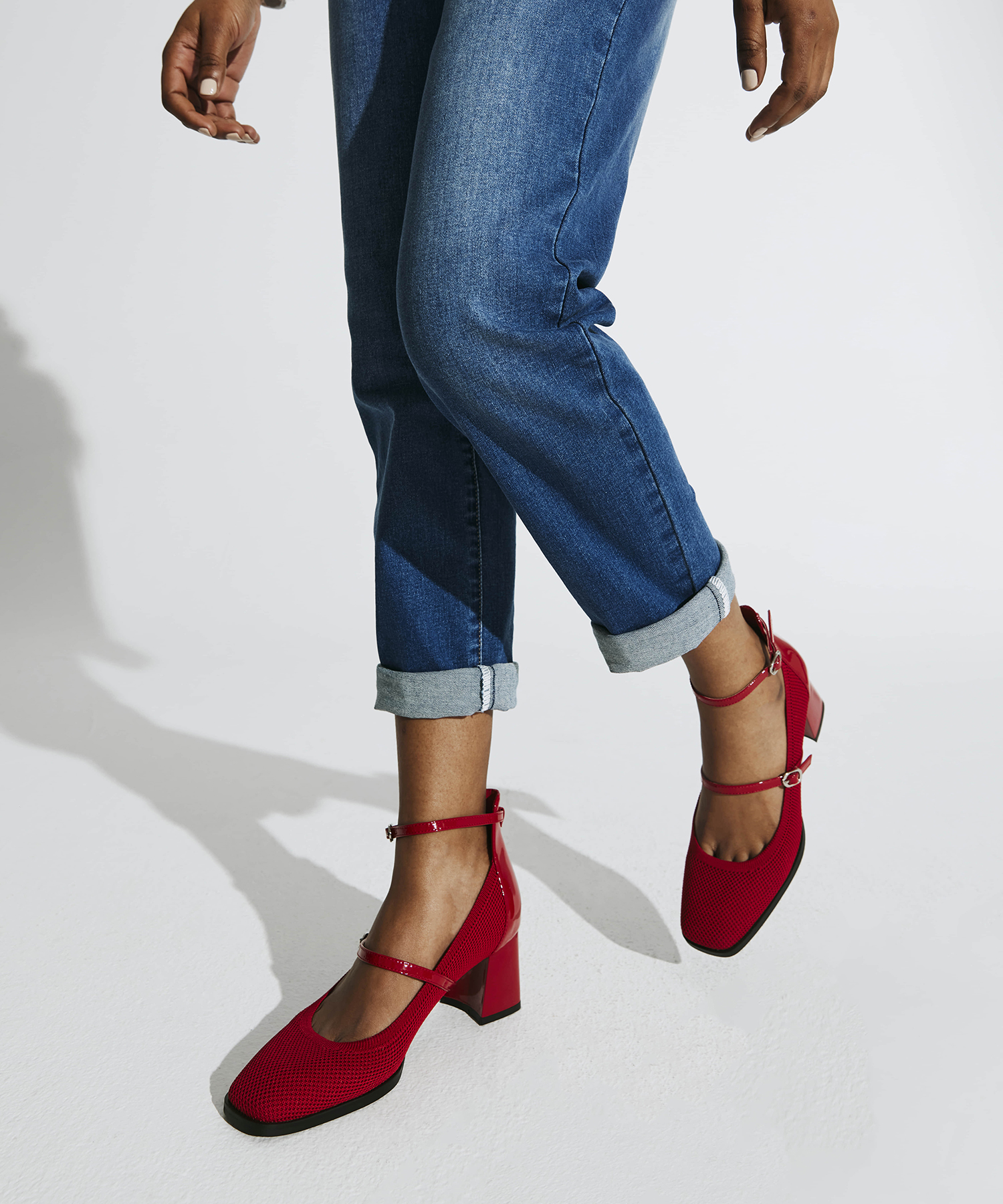 MOUSSE FIT Ankle Strap Square Toe Mary Jane