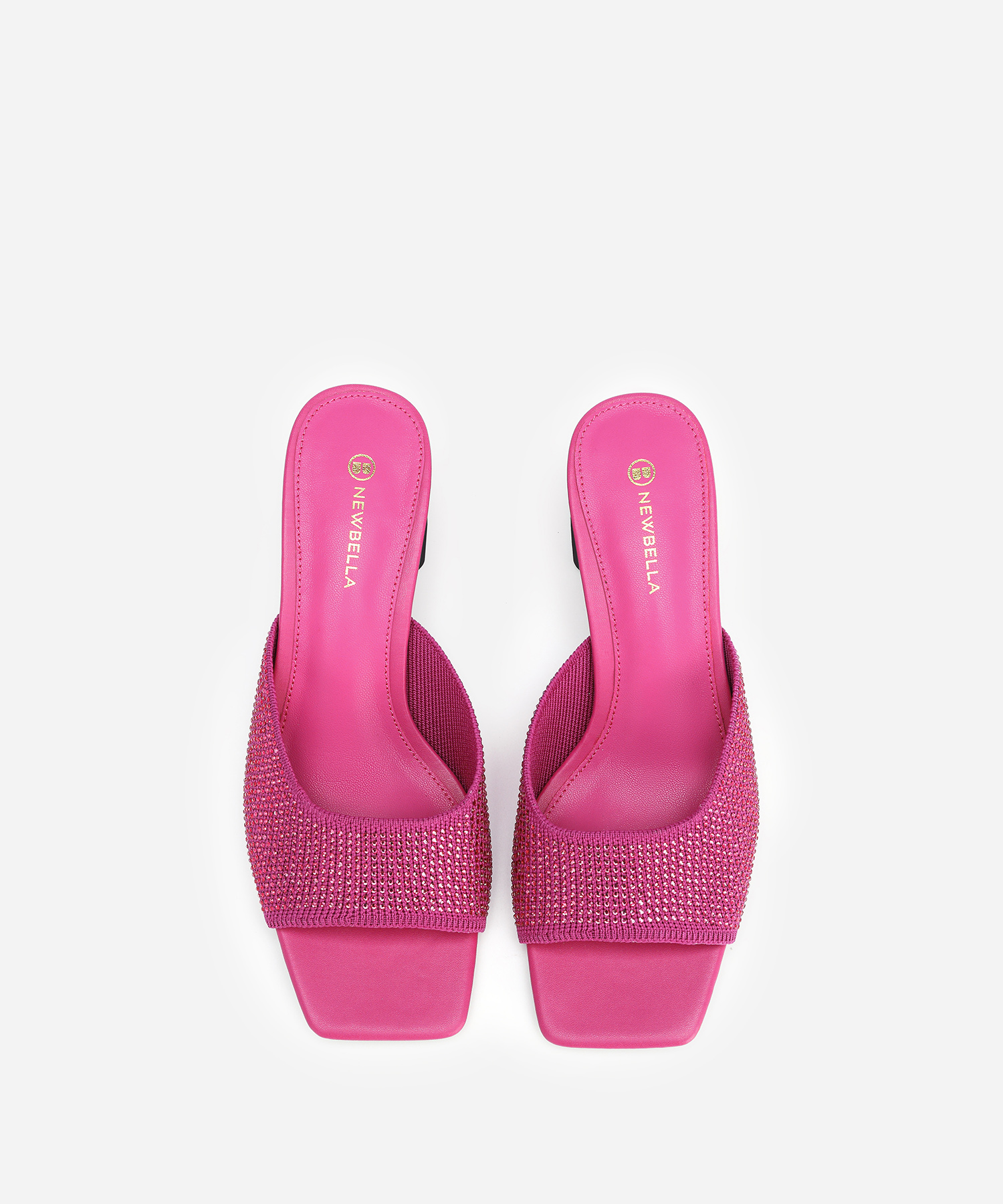 Women'S Elegant Colored Diamond Chunky Heel Sandals S4s96726d 18