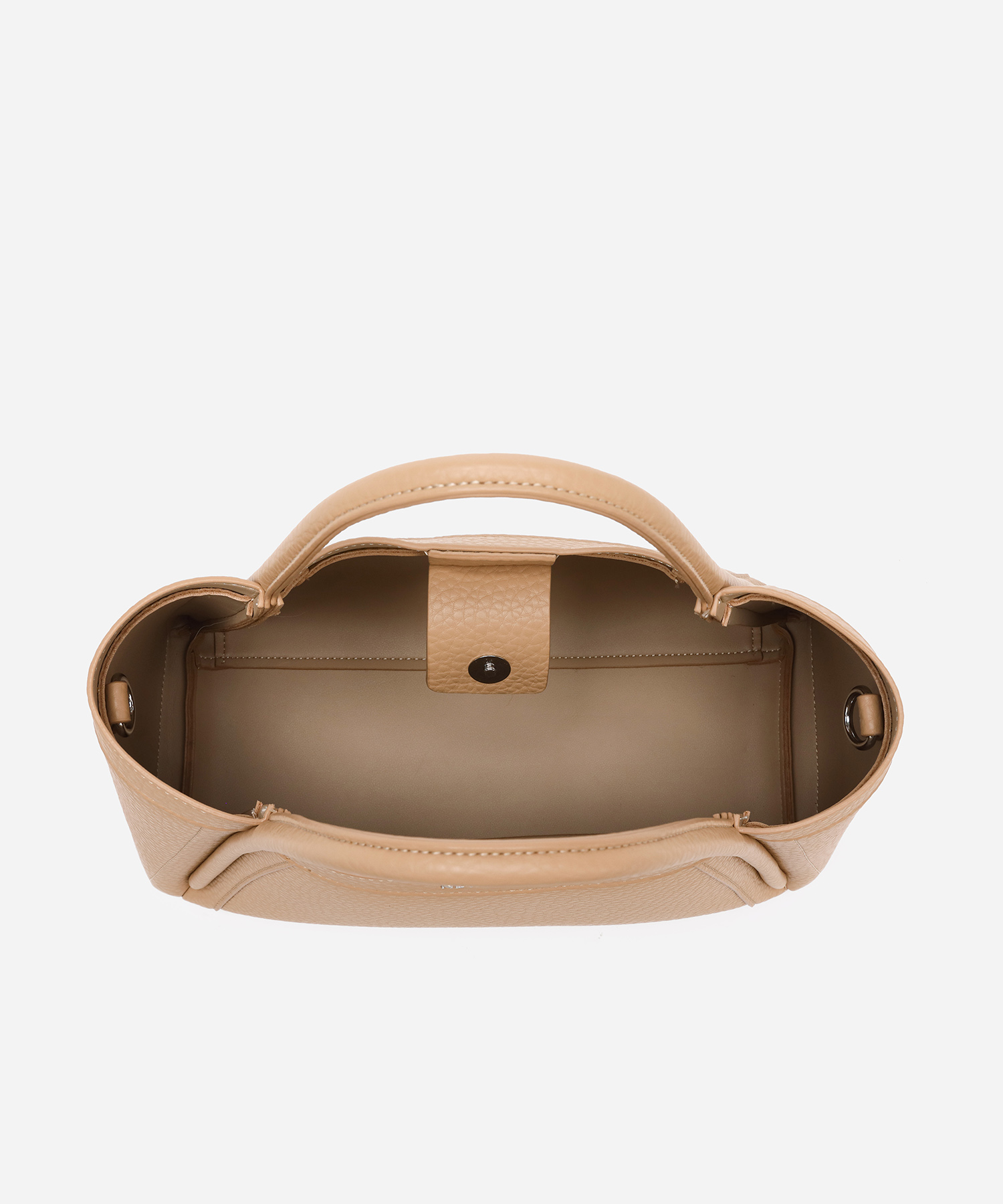 Solid Color Crinkle Puffy Top Handle Handbags