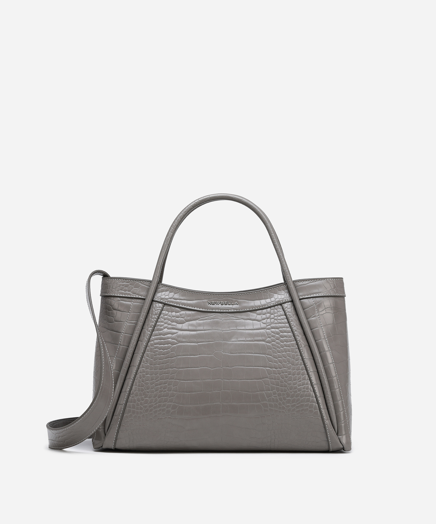 Kelly M Plus Size 2 PCS Set Crocodile Print Top Handle Bag