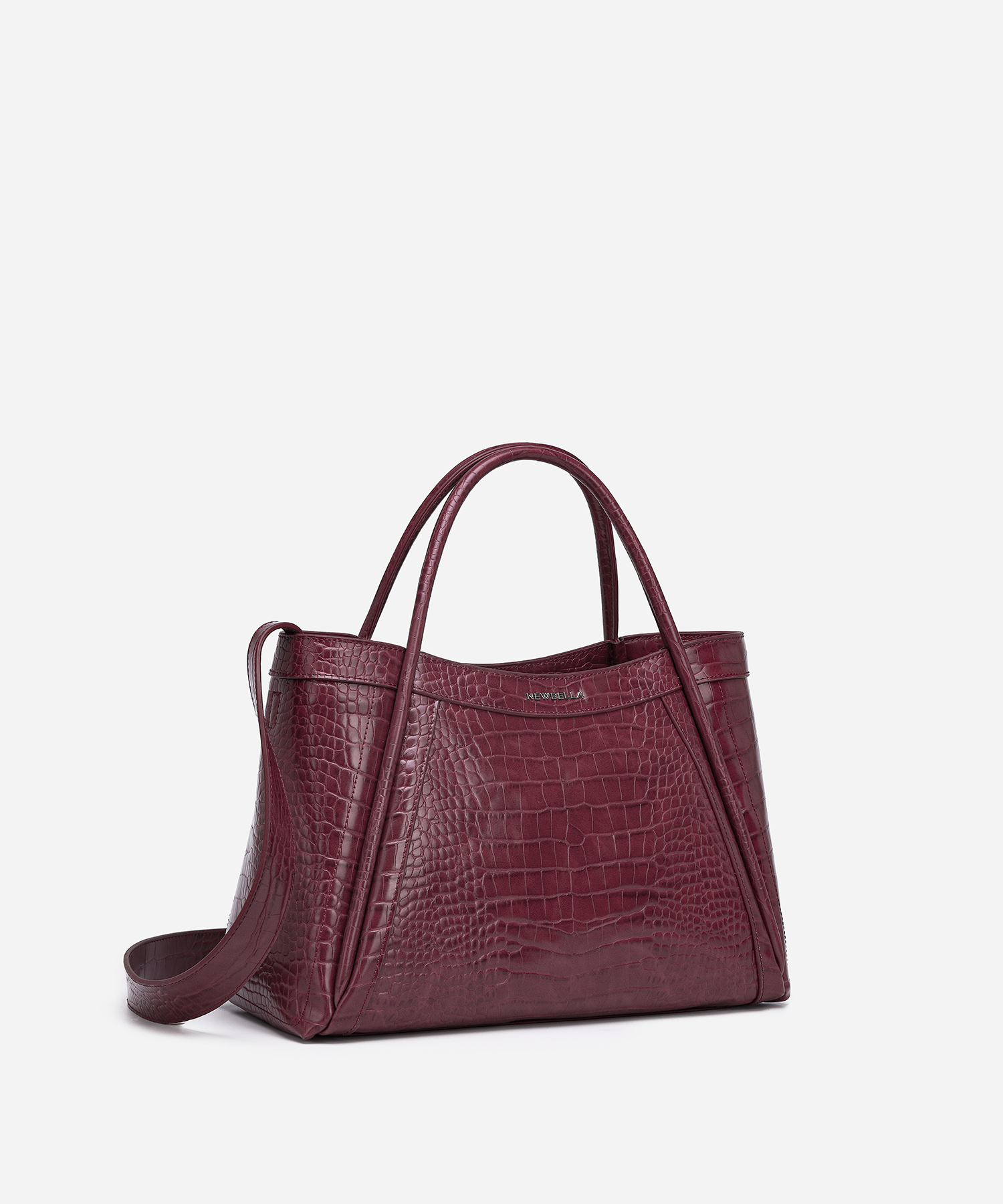 Kelly M Plus Size 2 PCS Set Crocodile Print Top Handle Bag