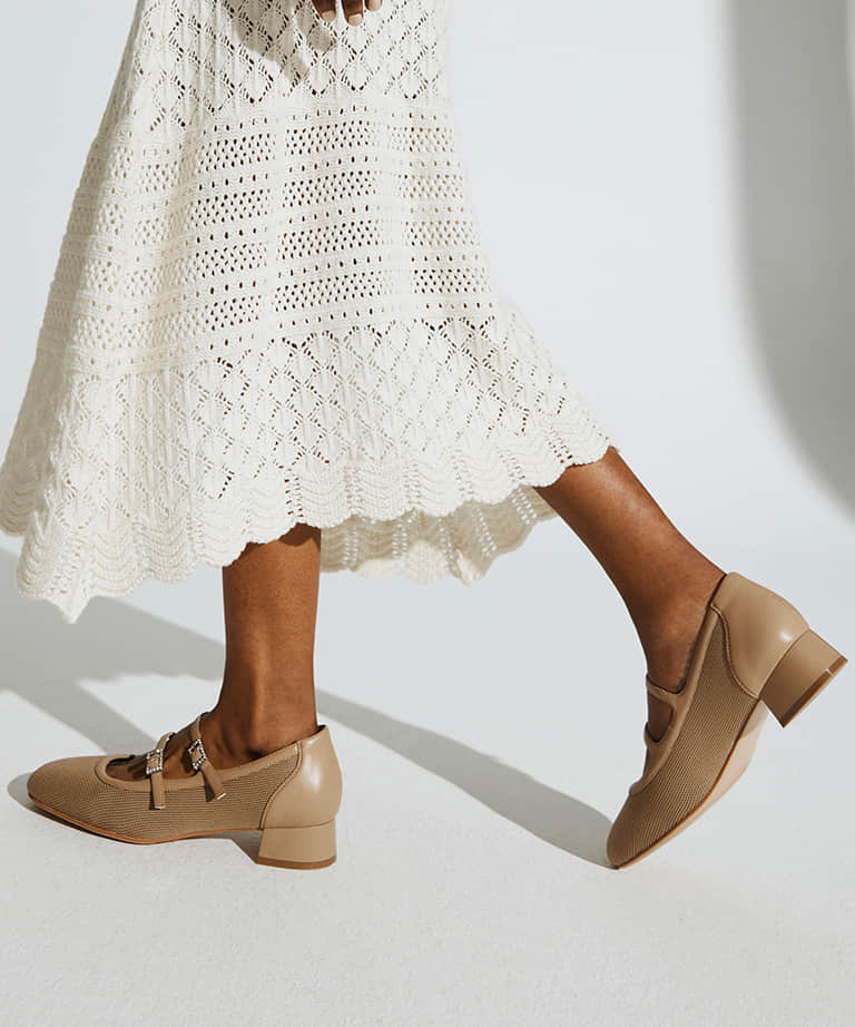 MOUSSE FIT Sweet Square Toe Flat Mary Janes