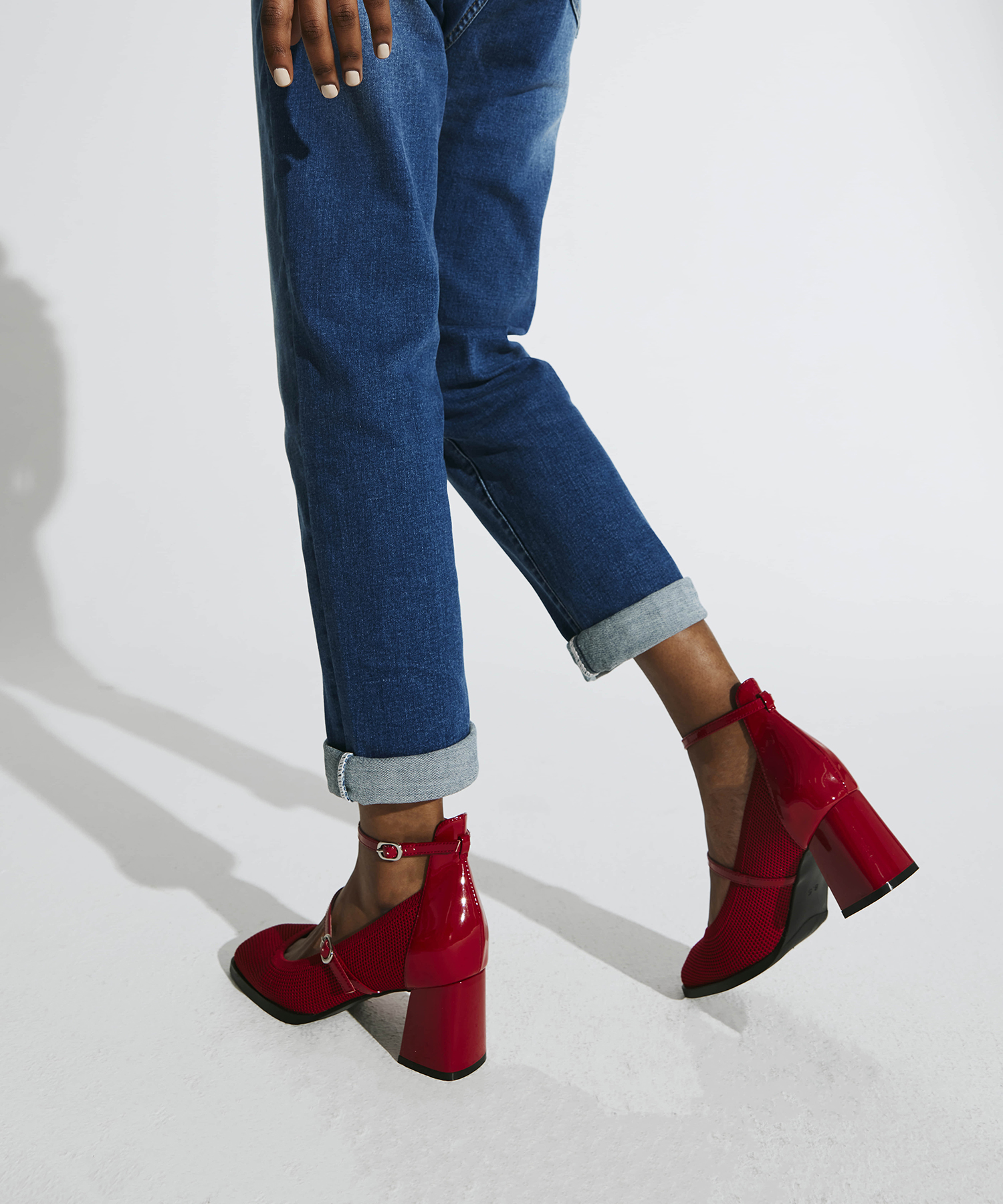 MOUSSE FIT Ankle Strap Square Toe Mary Jane