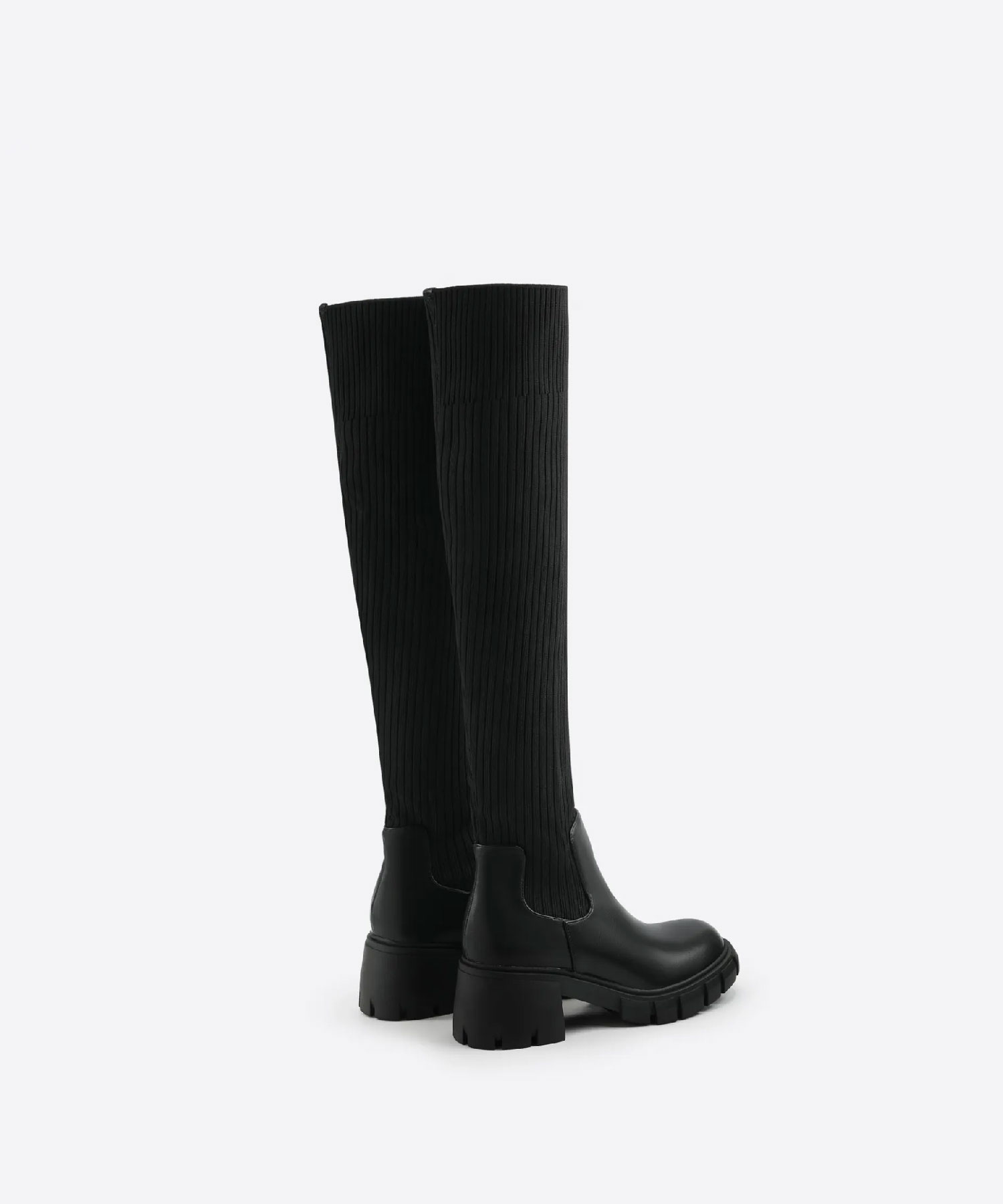 MUSE ブラック オールインワン 36 MOUSSE FIT Women British Style Block Boots