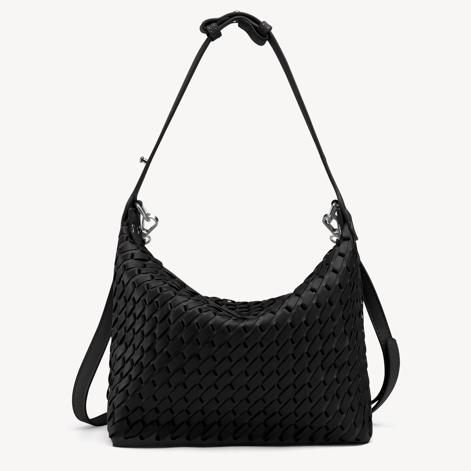 Daily Casual Solid Color Woven Top Handle Bags