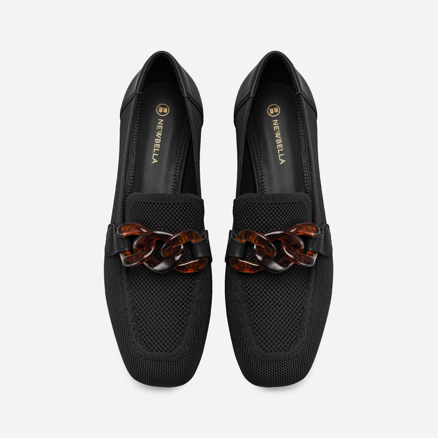 MOUSSE FIT Commute Square Toe Flat Loafers