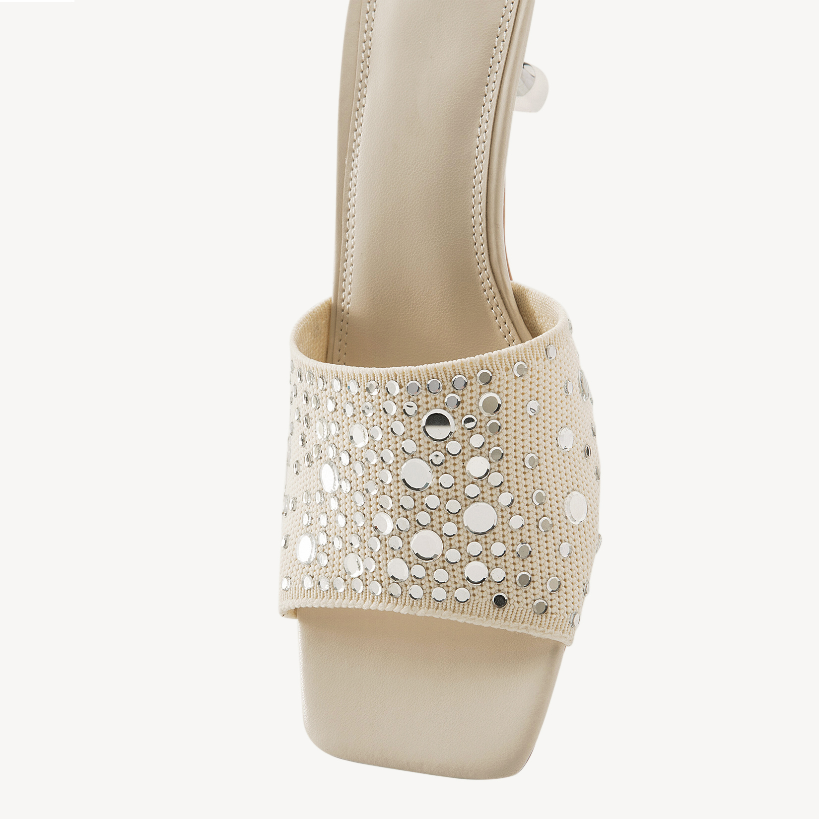 MOUSSE FIT Rhinestone Stiletto Heeled Sandals