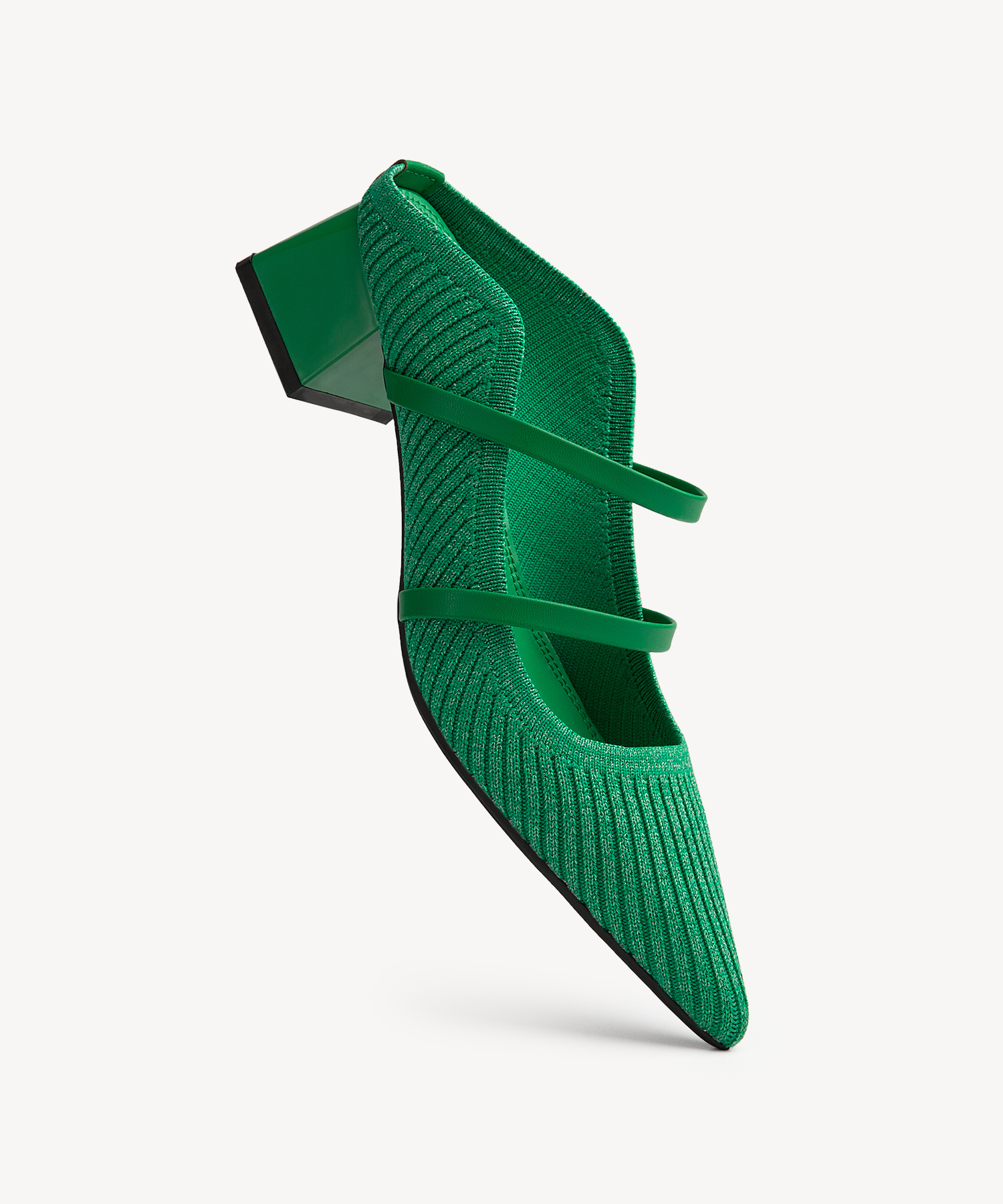 MOUSSE FIT Commute Pointed Toe Solid Color Heeled Mules