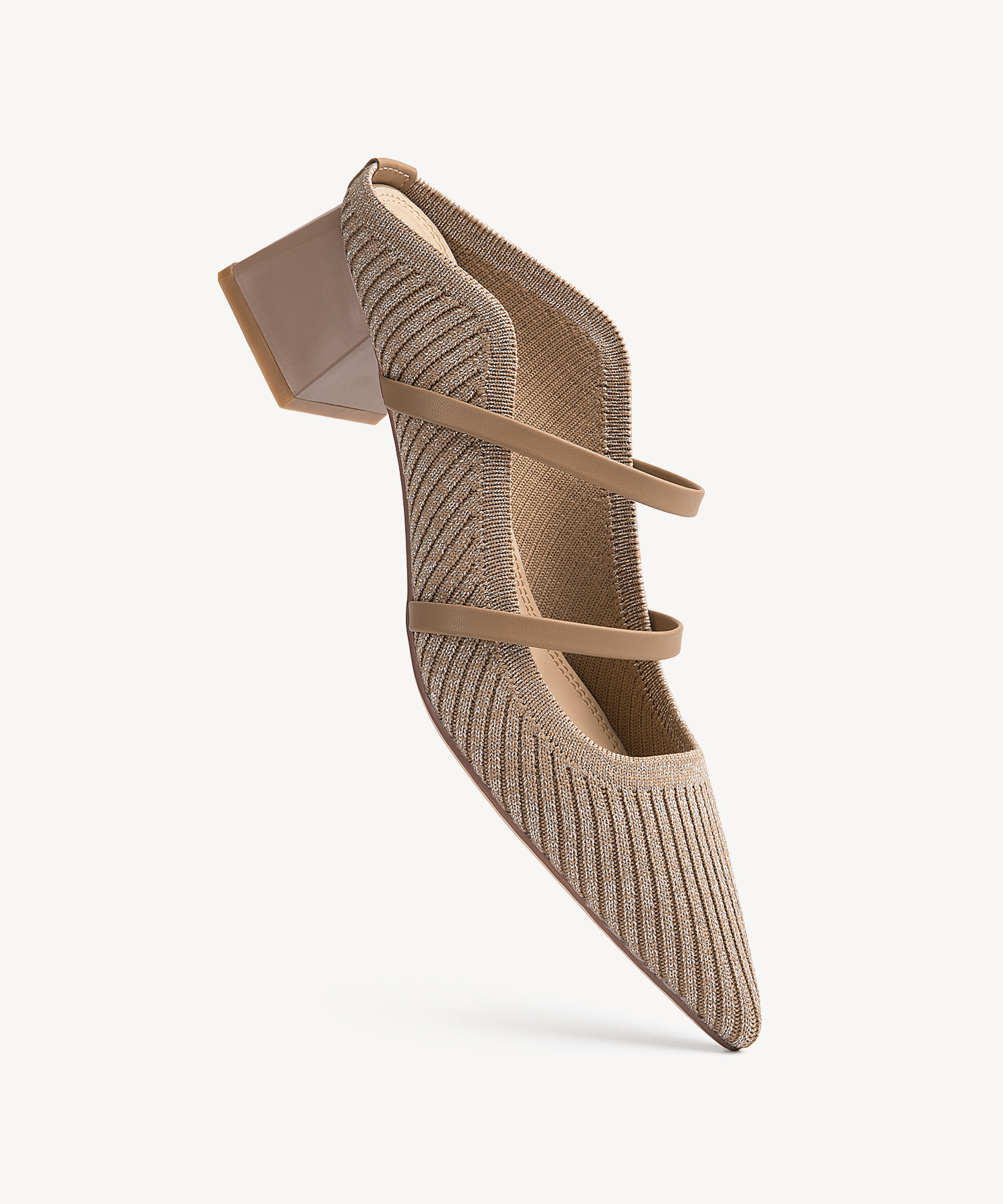 MOUSSE FIT Commute Pointed Toe Solid Color Heeled Mules