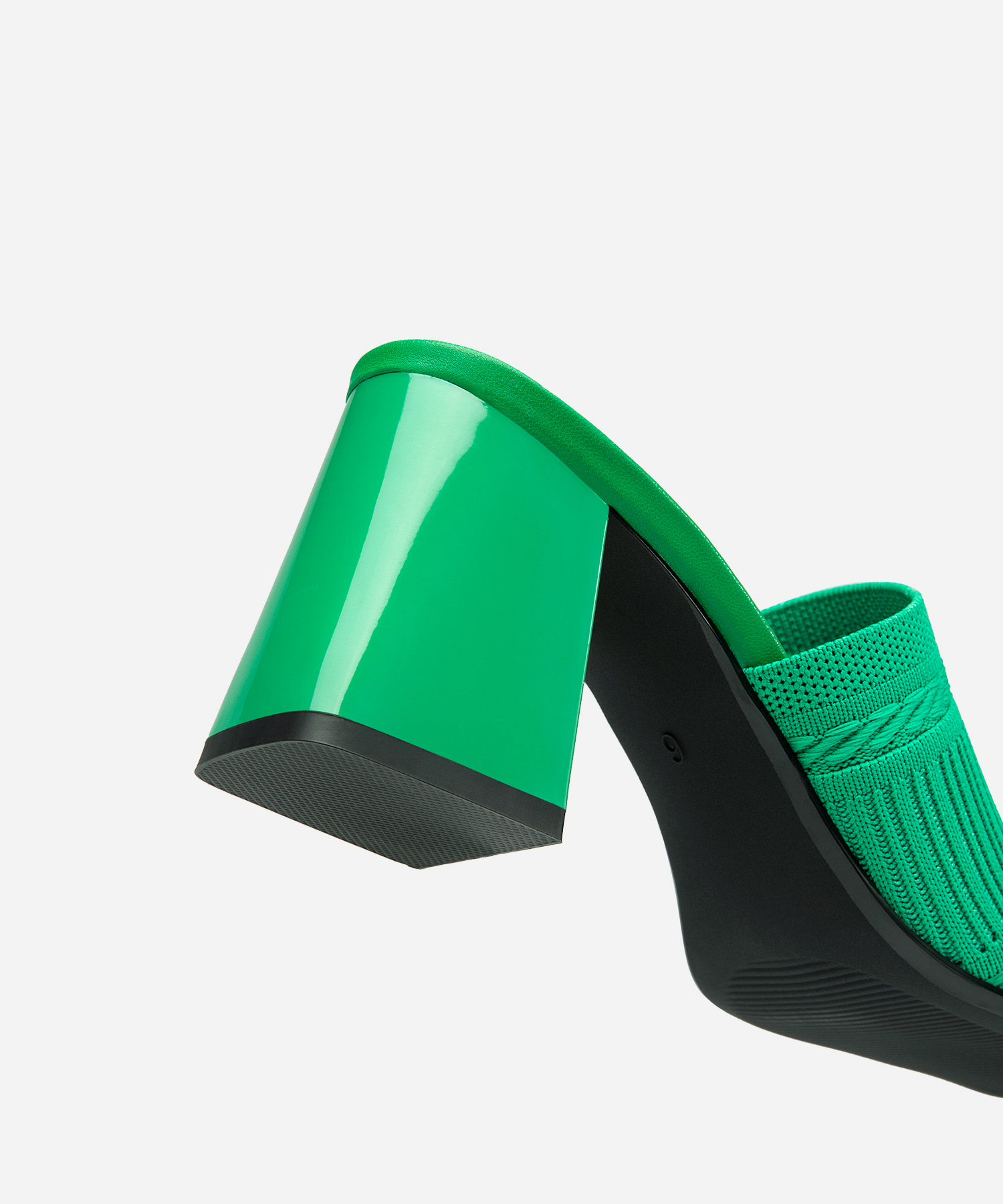 MOUSSE FIT Casual Textured Square Toe Heeled Sandals