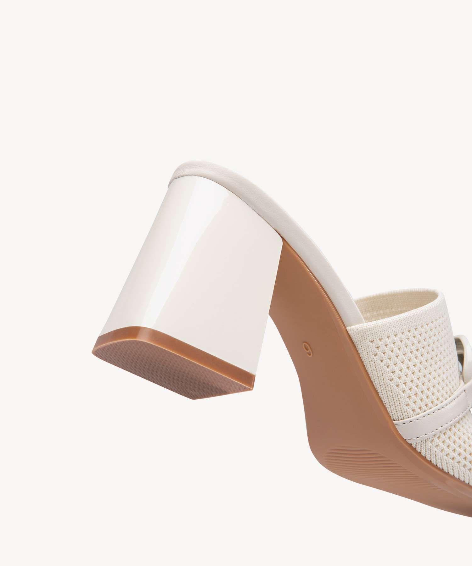 MOUSSE FIT Elegant Square Toe Chain Heeled Sandals