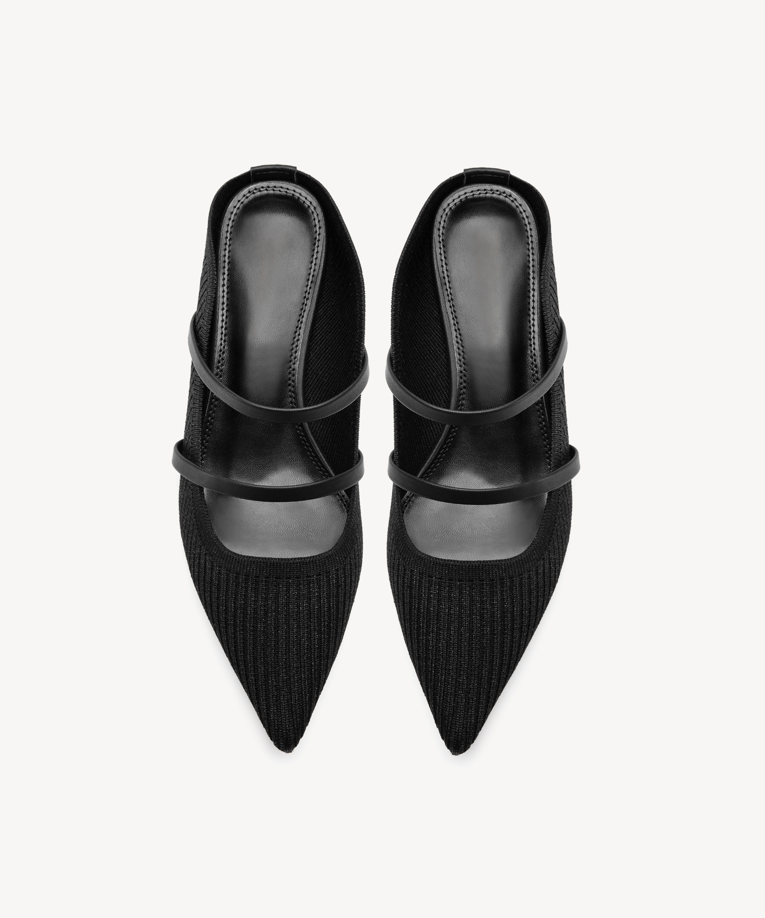 MOUSSE FIT Commute Pointed Toe Solid Color Heeled Mules