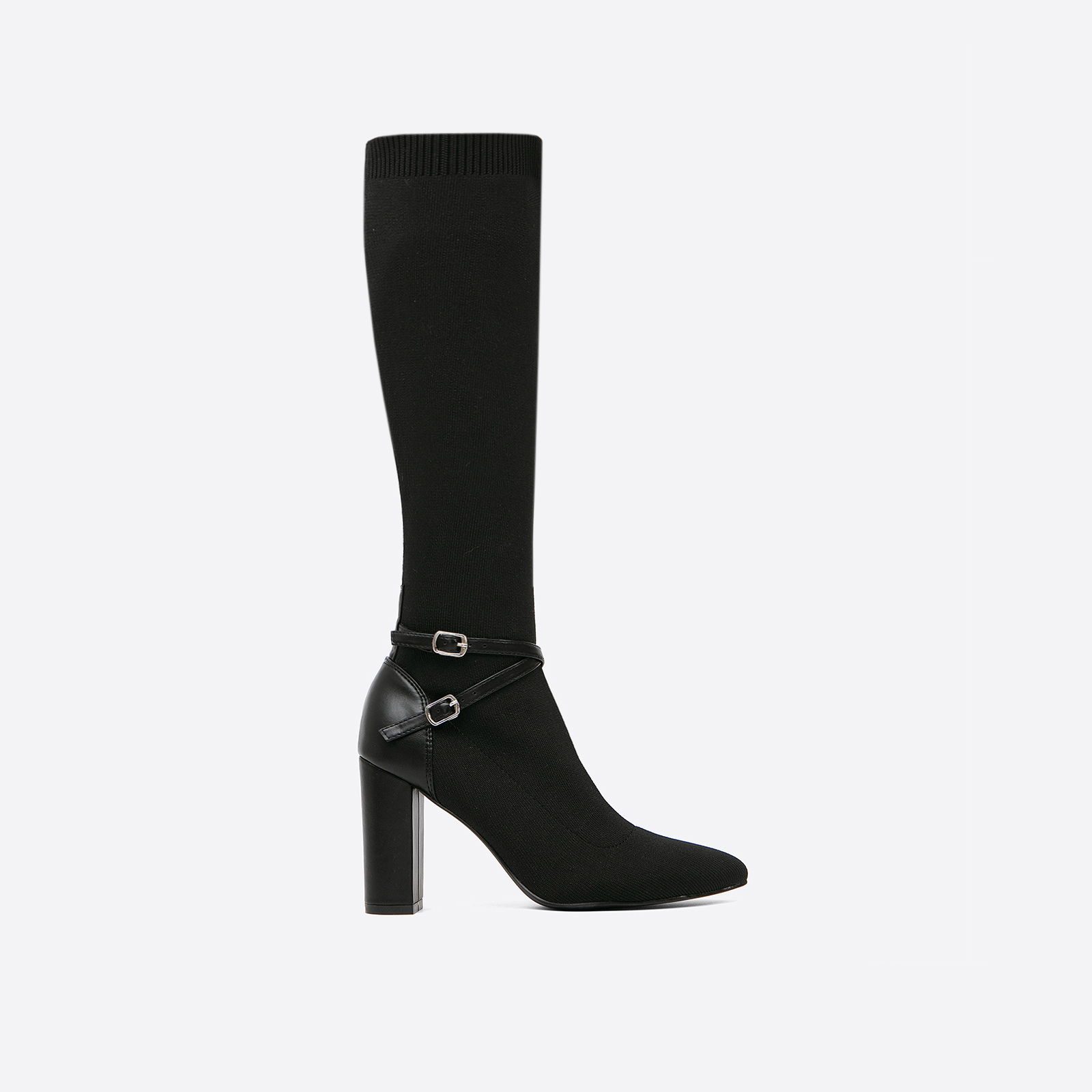 Mousse Fit Women Strap Decor Heeled High Boots