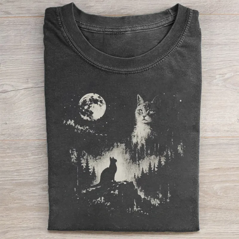 Vintage Funny Cat T-shirt