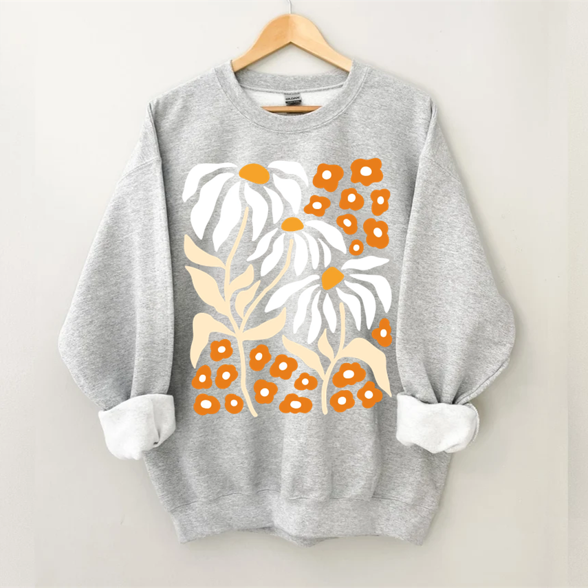 Boho Wildflowers Floral Nature Sweatshirt
