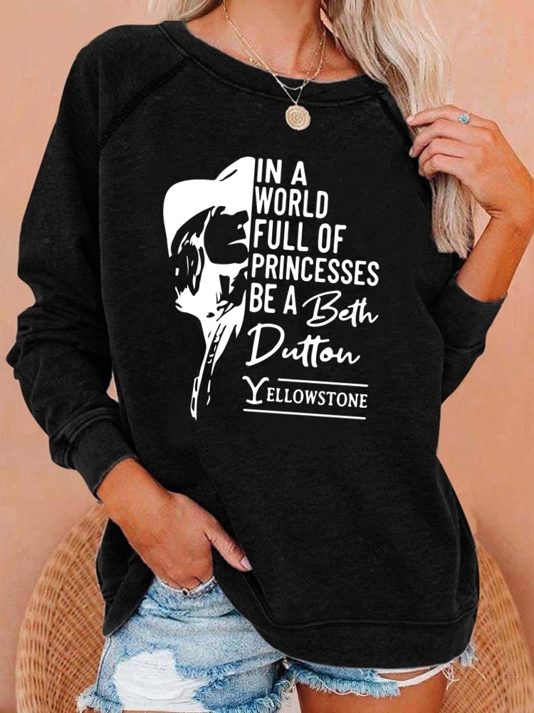 Be A Beth Dutton Deep Gray Sweatshirt