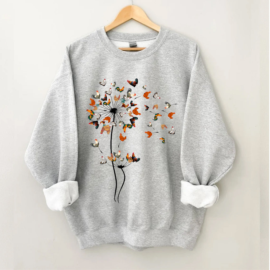 Dandelion Chicken Flower Sweatshirt