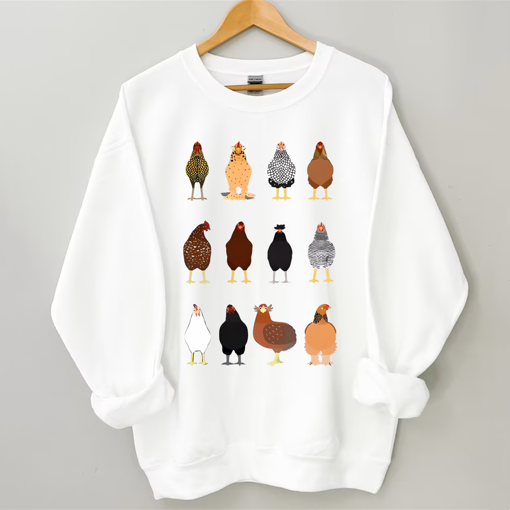 Funny Flock Chickens Sweatshirt