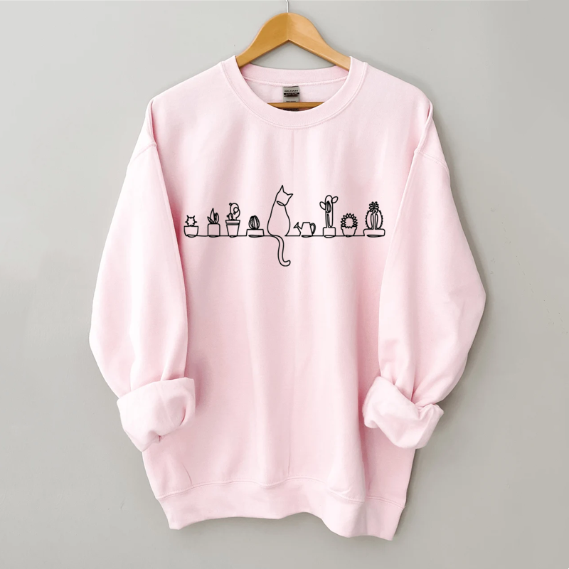 Cats and Plants Lover Sweatshirt