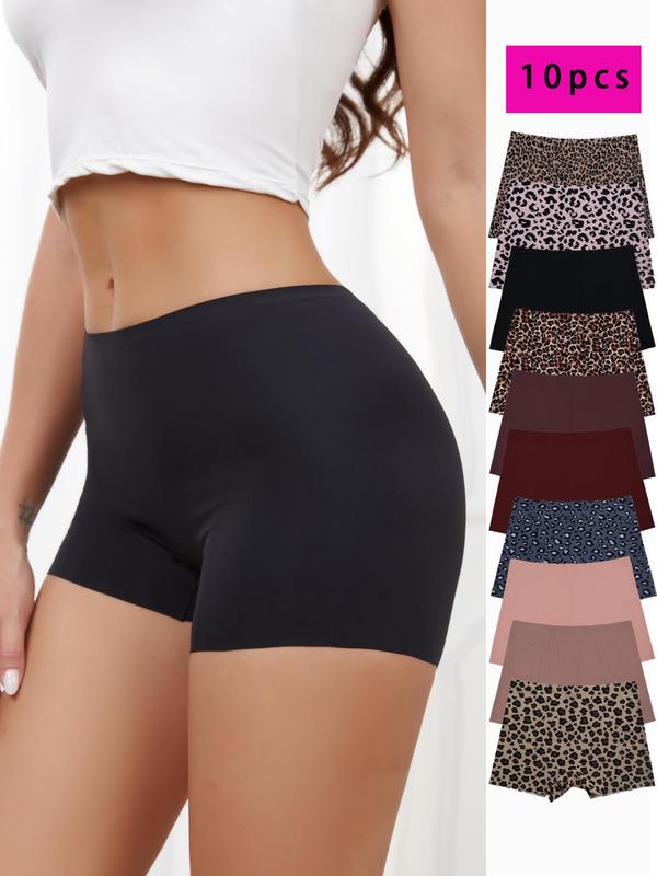 Women's Leopard Print Seamless Boyshorts