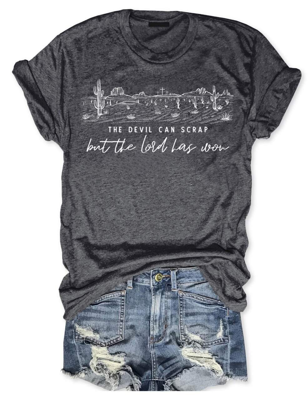 The Devil Can Scrap But The Lord Has Won T-shirt