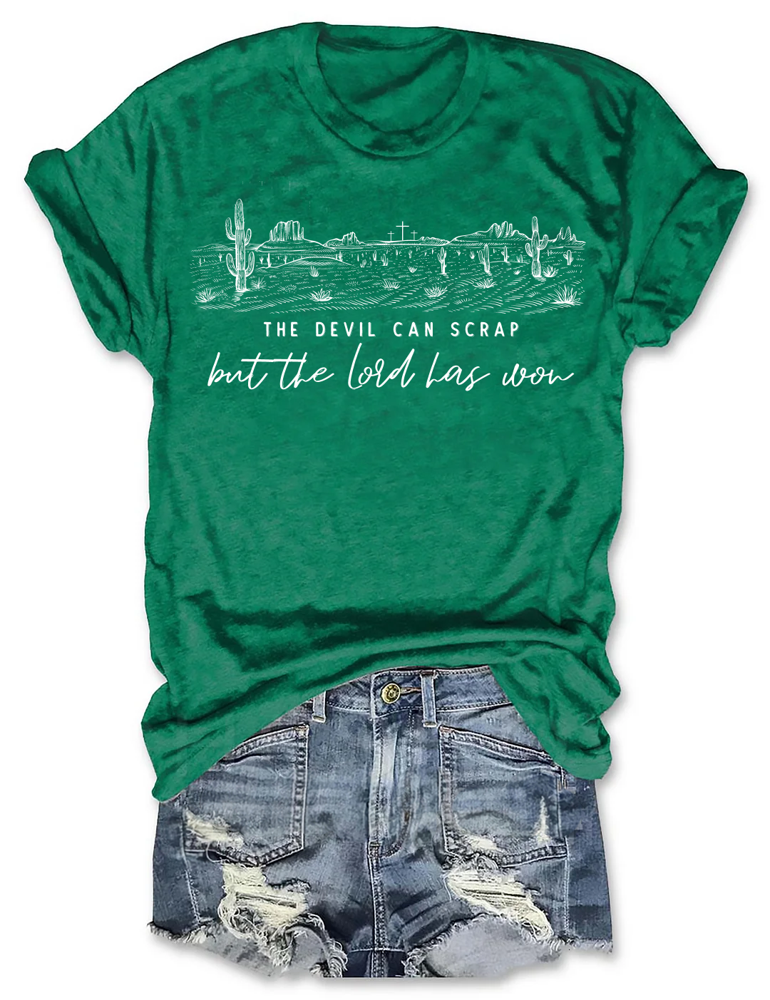 The Devil Can Scrap But The Lord Has Won T-shirt