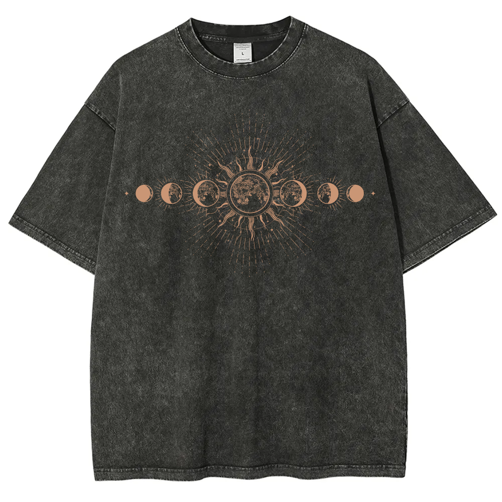 Boho Moon Unisex Washed T-shirt