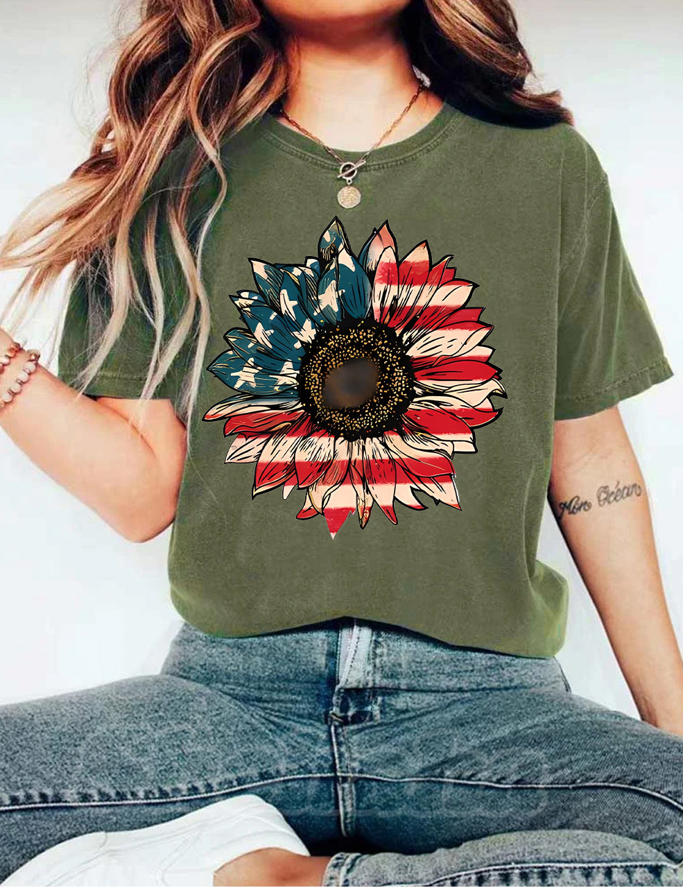 America Sunflower T-shirt