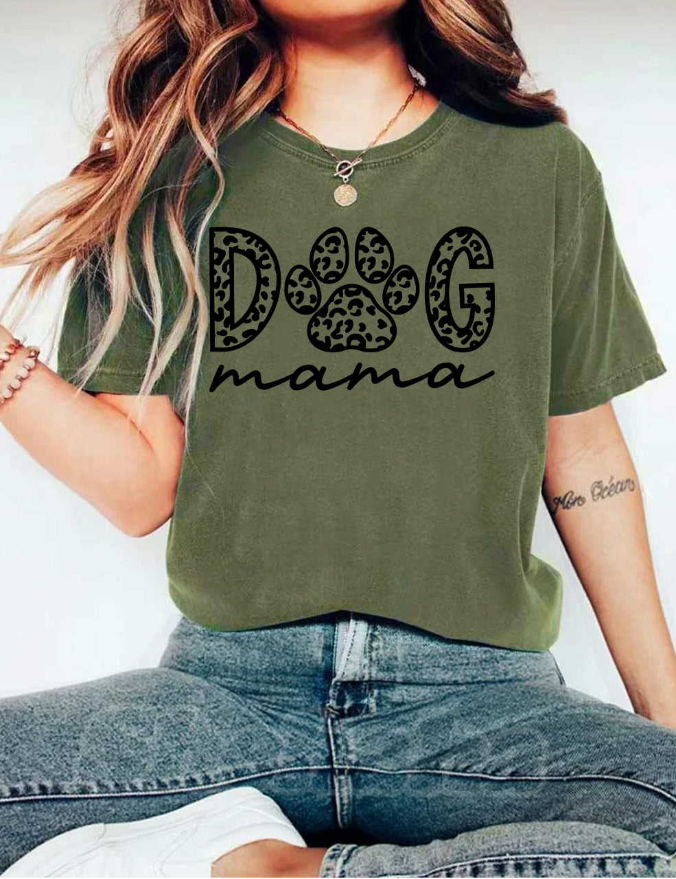 Dog Mama Leopard T-shirt