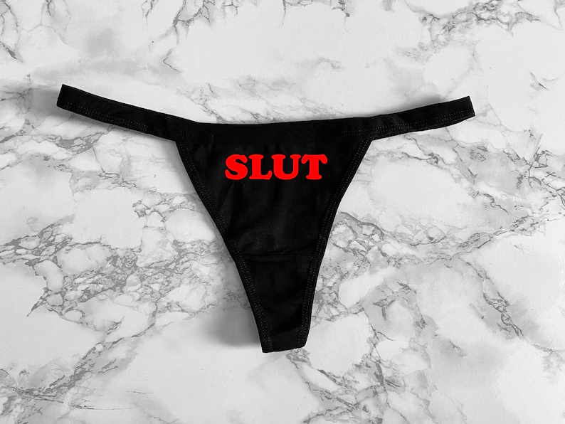 3pcs Slut Women's Thong Underwear