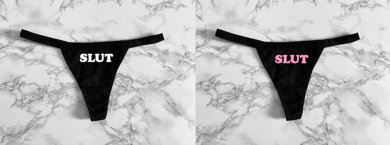 3pcs Slut Women's Thong Underwear