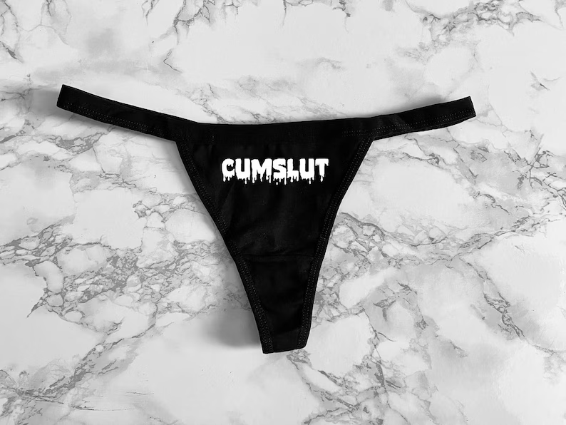 3pcs Cumslut Dripping Women's Thong Underwear