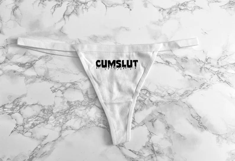 3pcs Cumslut Dripping Women's Thong Underwear