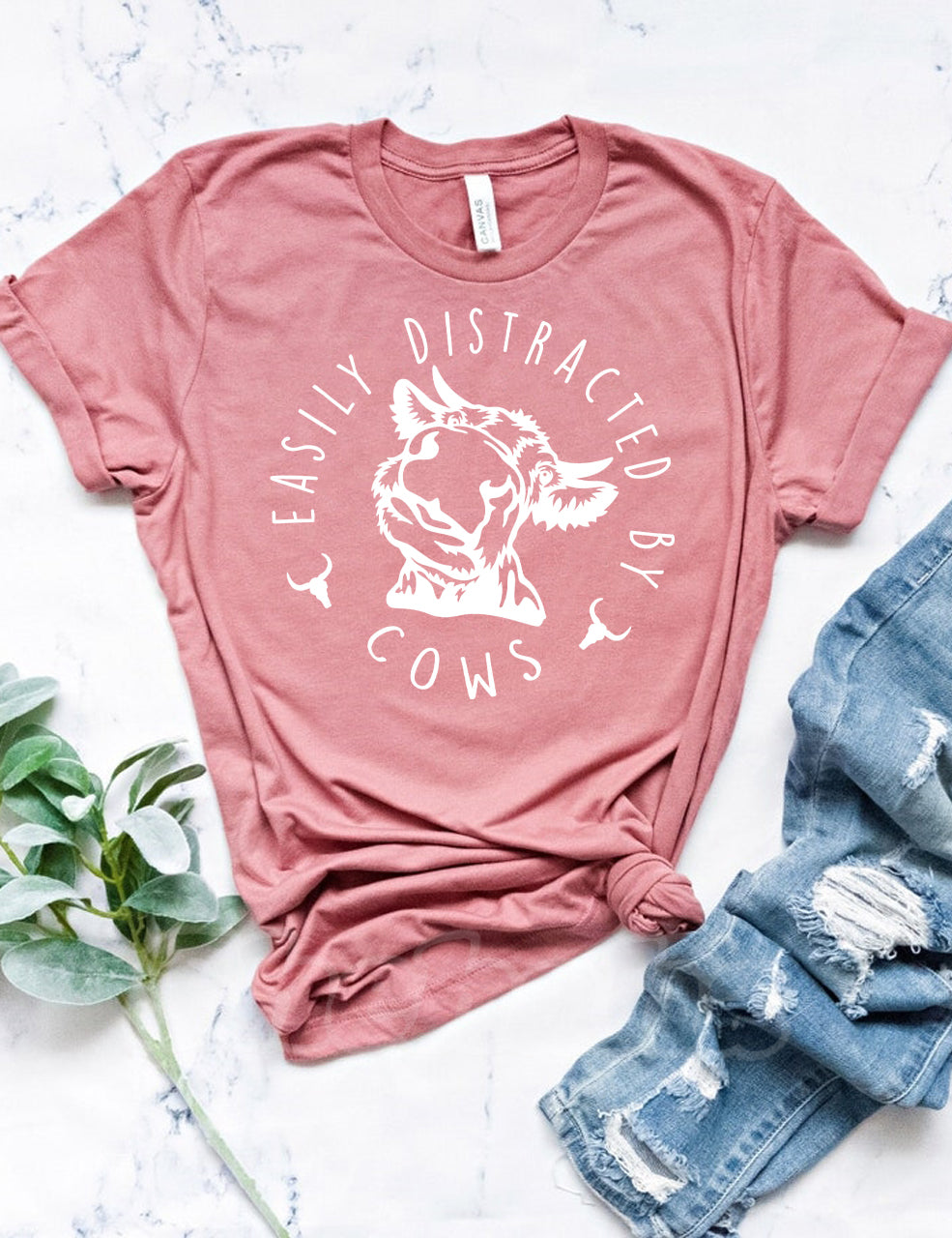 Easily Distracted By Cows T-shirt