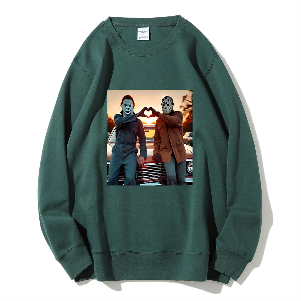 Horror Movie Characters Heart Hands Funny Sweatshirt