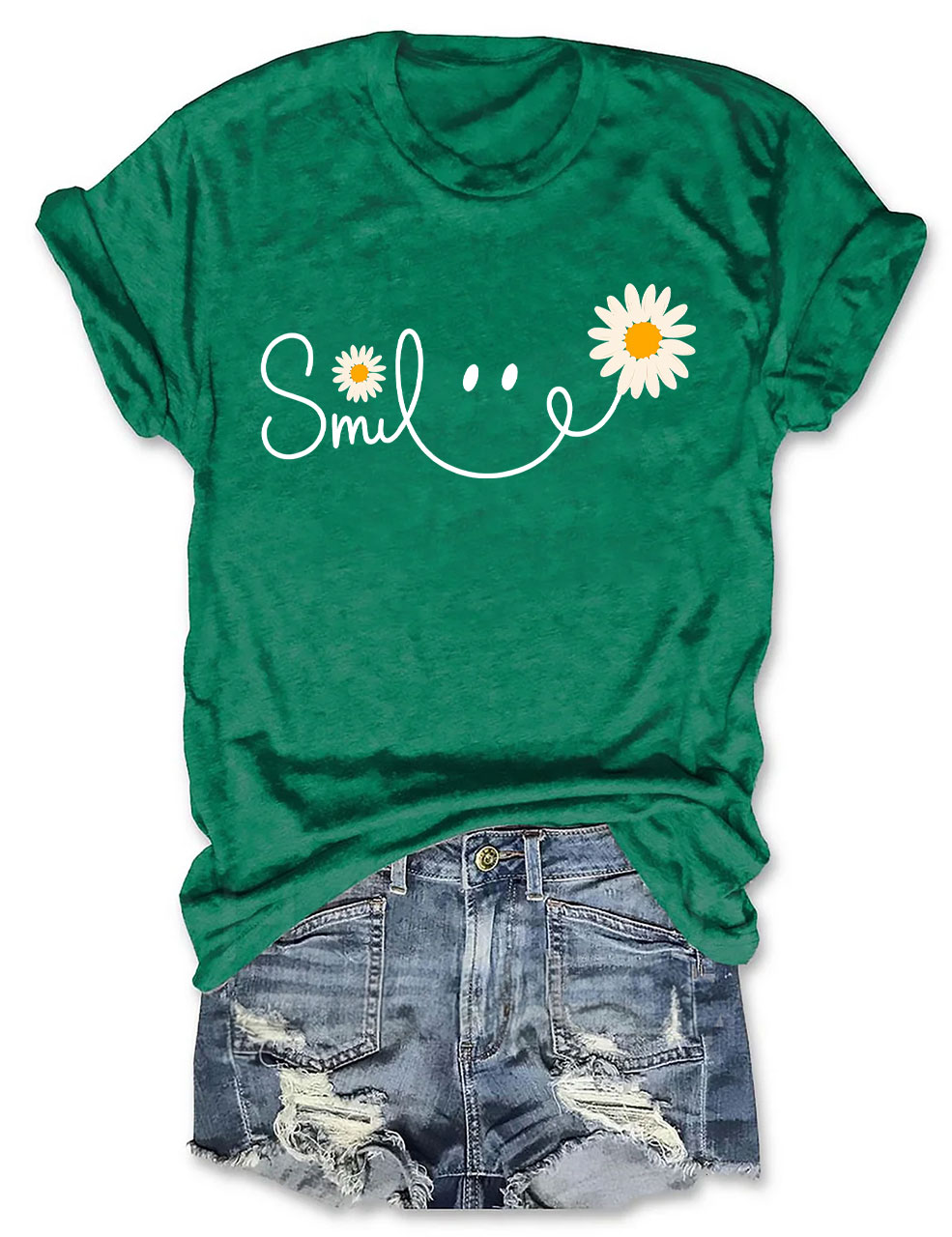 Smiley Daisy Womens T-shirt