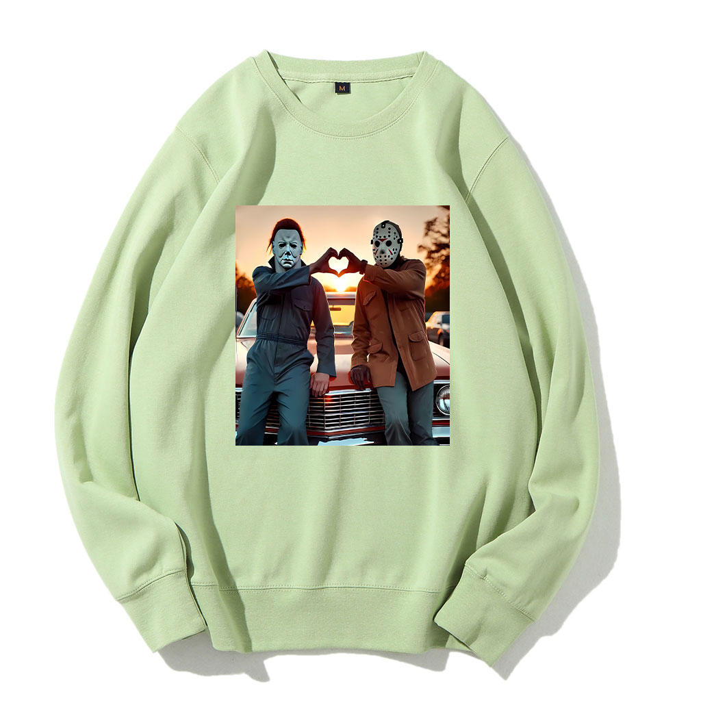 Horror Movie Characters Heart Hands Funny Sweatshirt